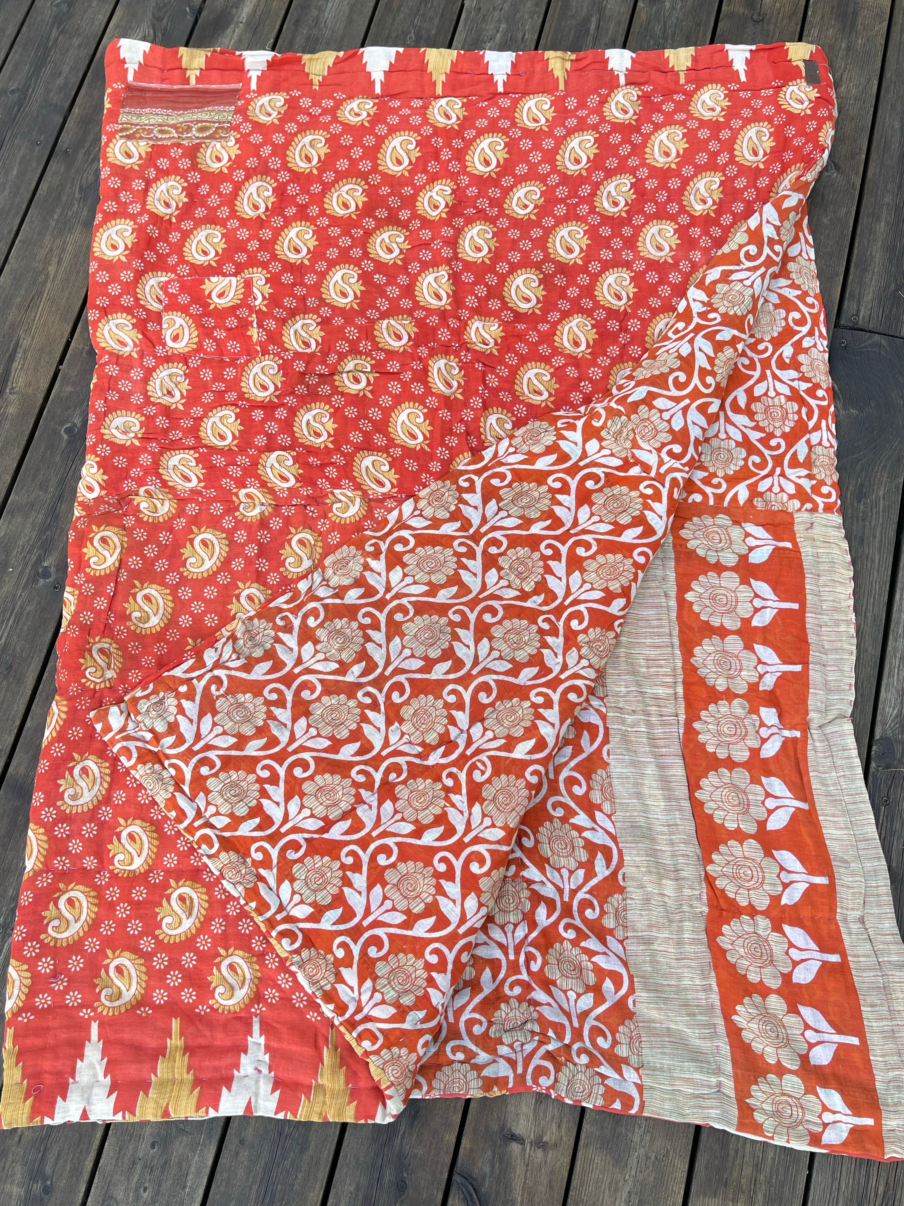 Vatteppe - Vintage Sari - Q523 - Linneas Hage