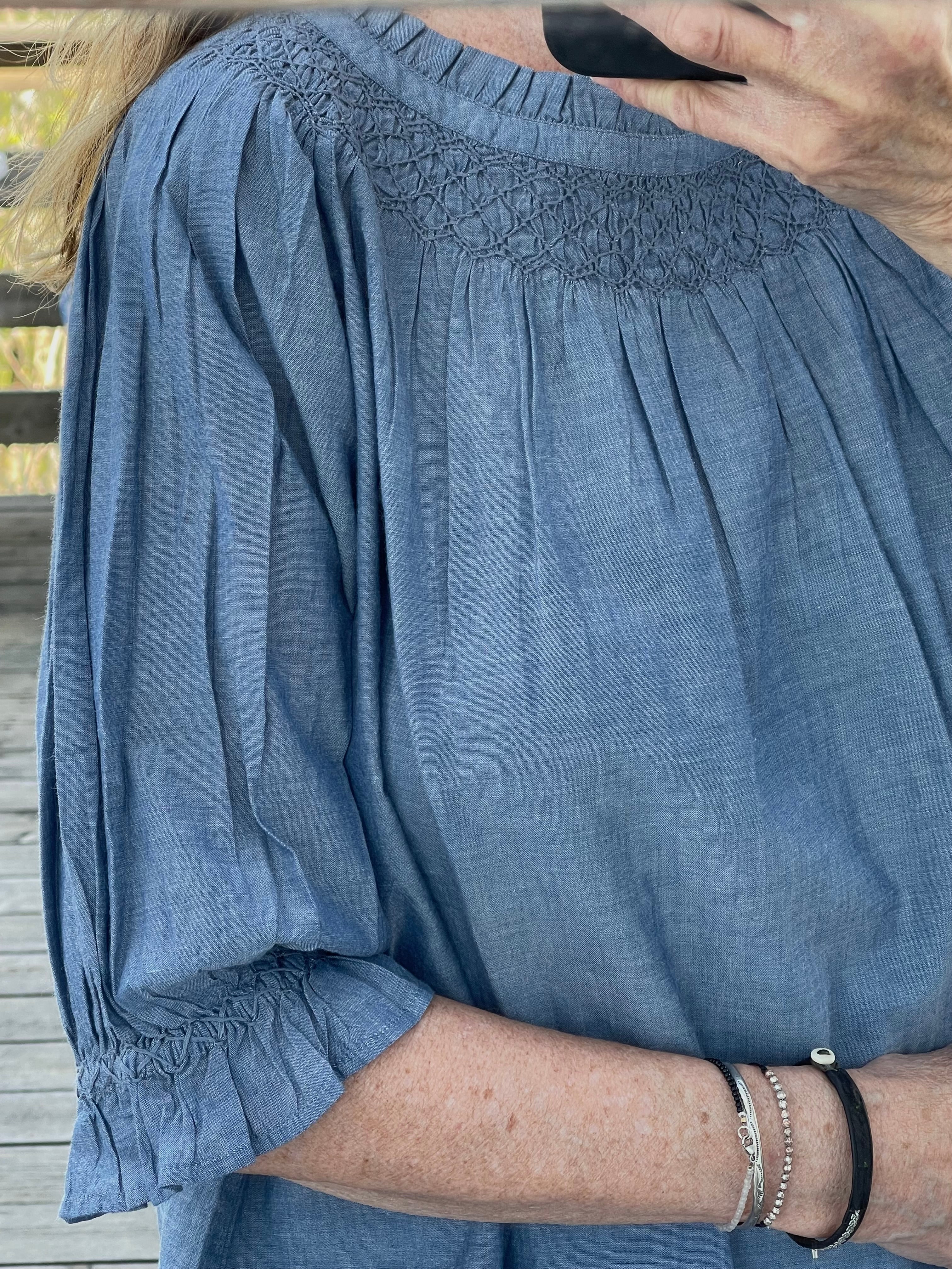 Fairy Blouse - Blue Chambray