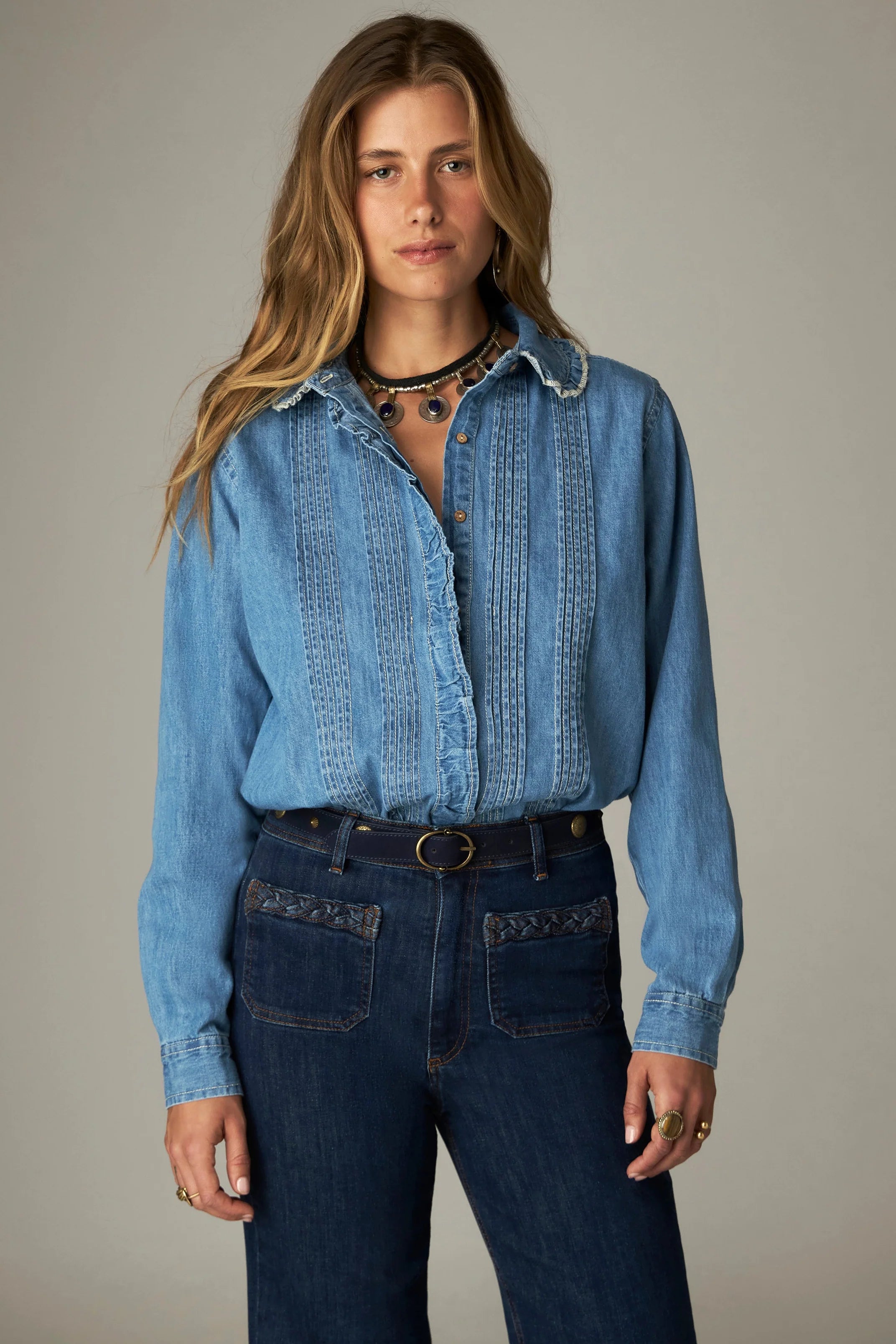 Pippa Skjorte - Preppy - Vintage Denim