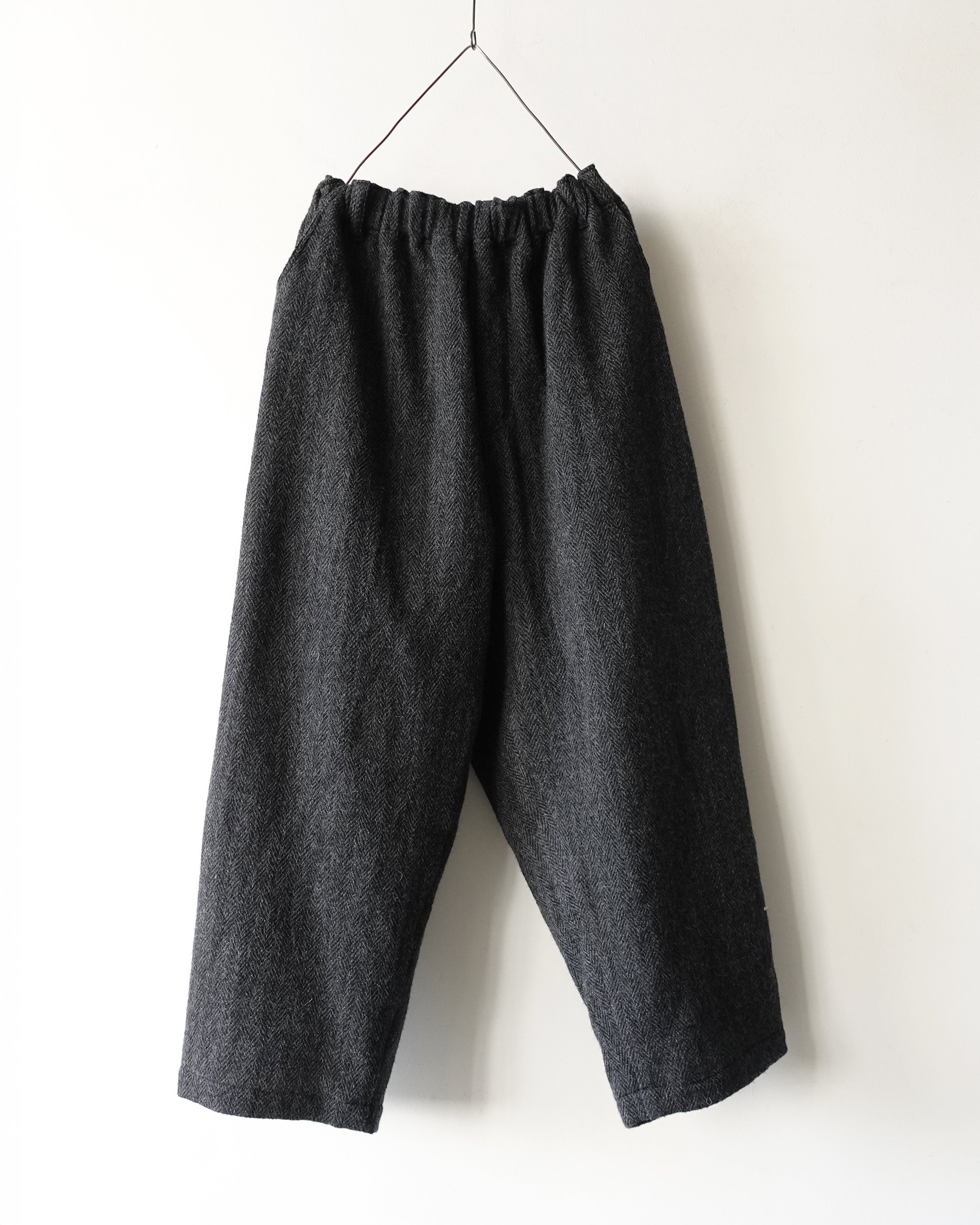 Herringbone Ullbukser - Black