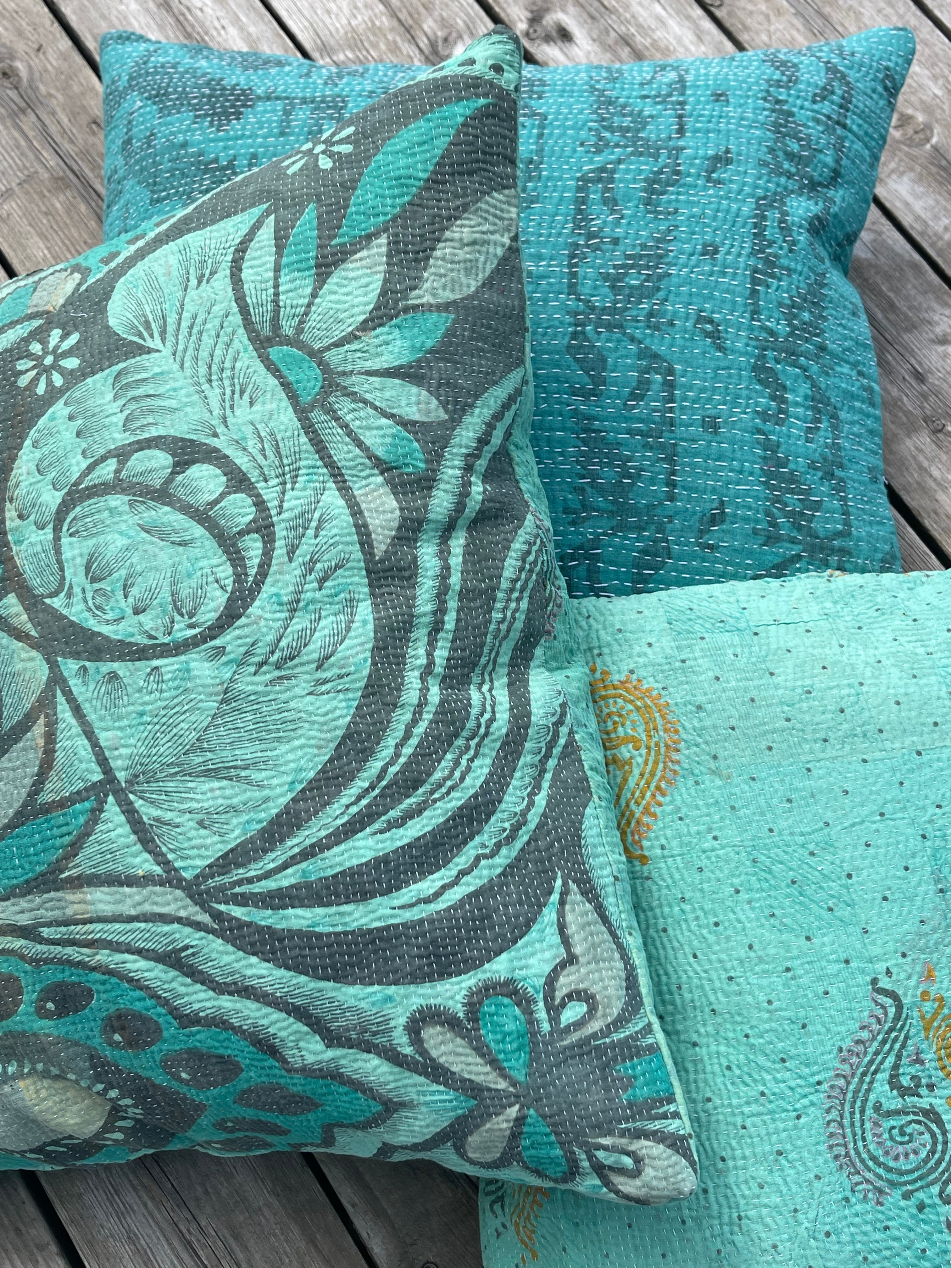 Putetrekk - Vintage Sari Fine Q-  50x50 - Y4138