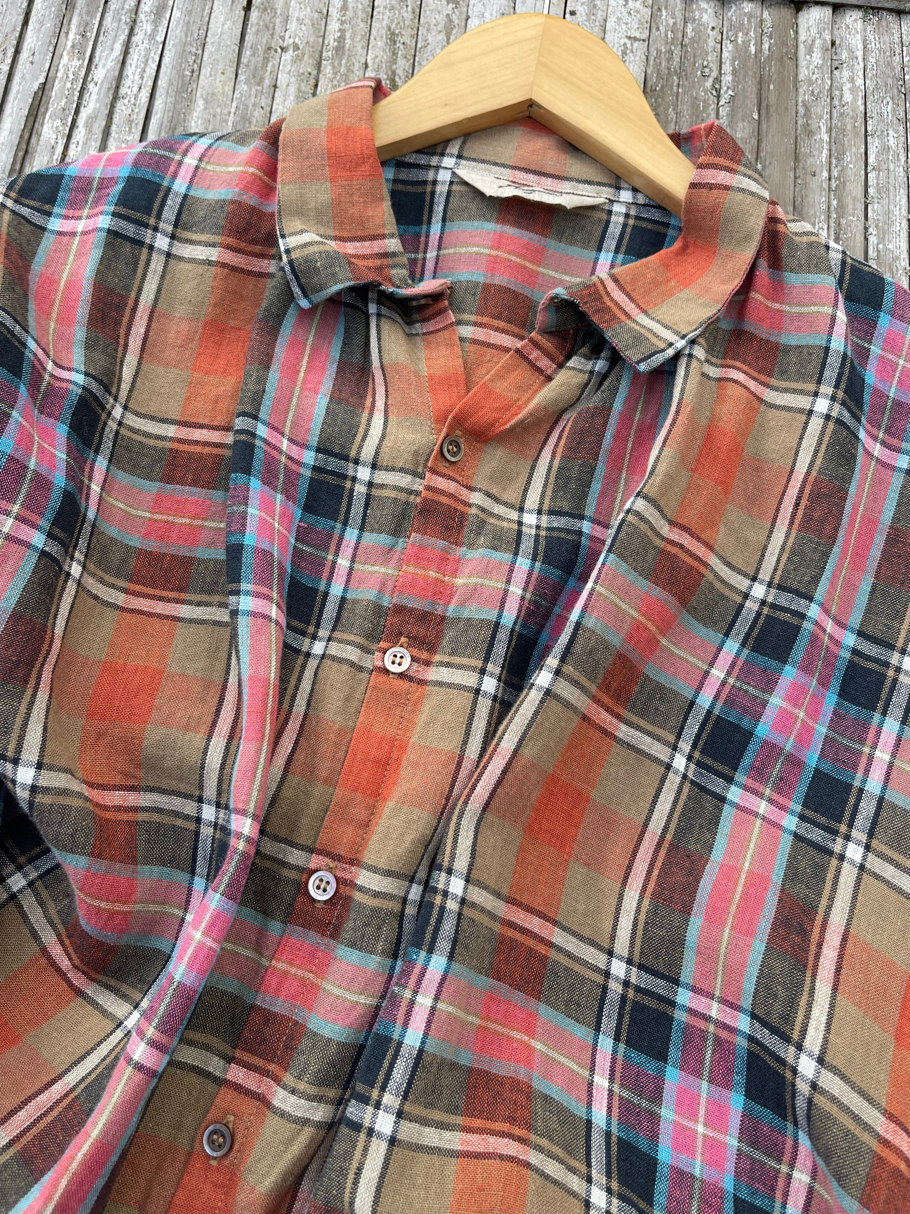 Tartan Skjortekjole - Beige