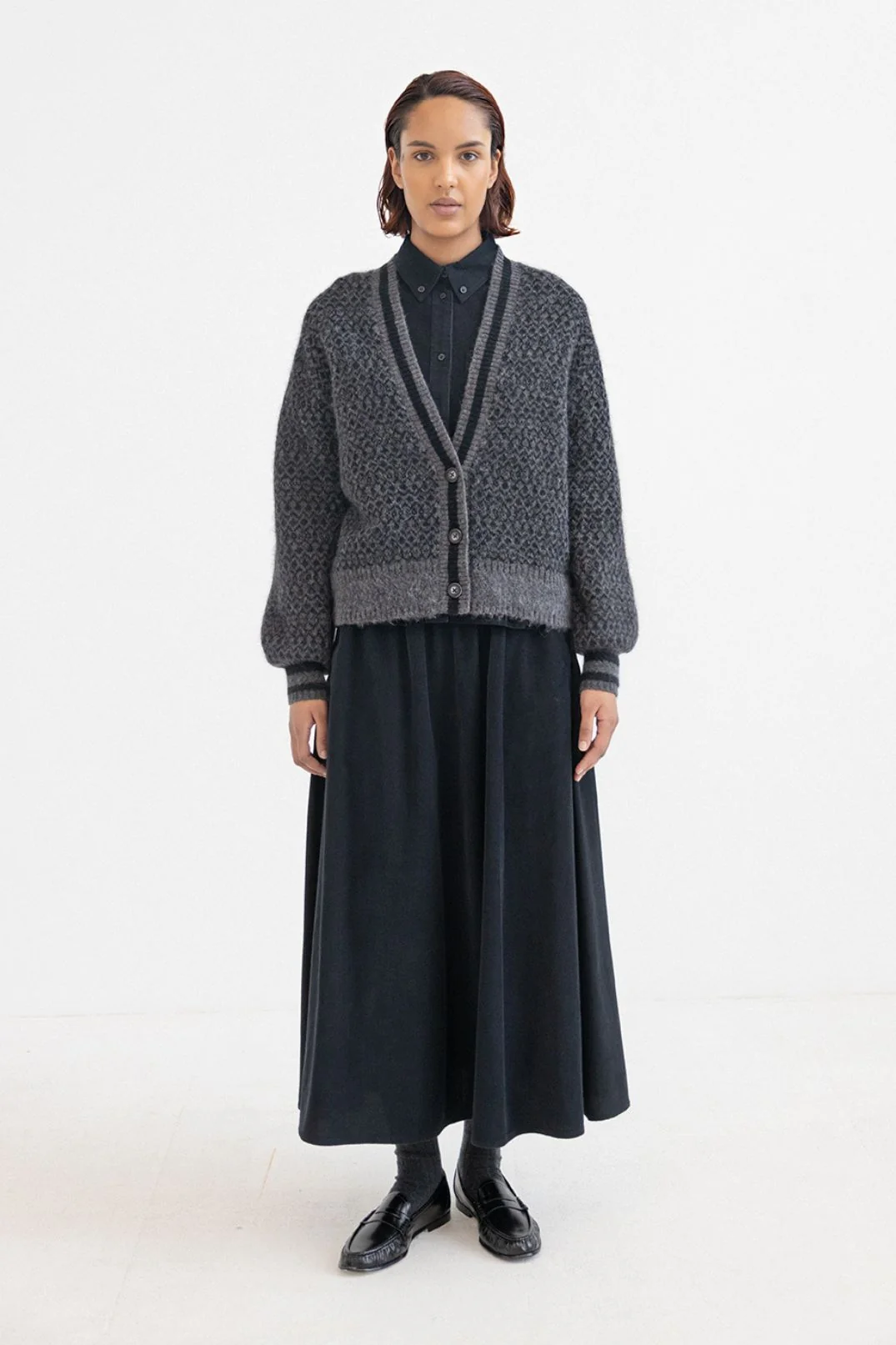 Nellie Cardigan - Charcoal Black