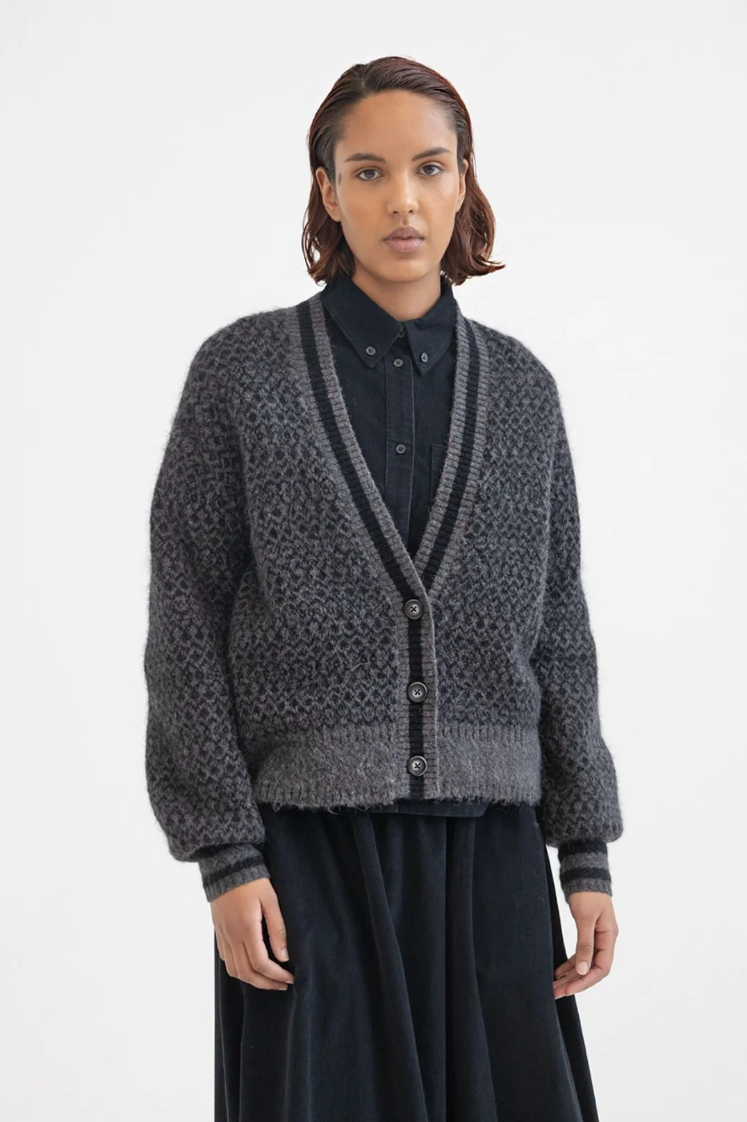 Nellie Cardigan - Charcoal Black