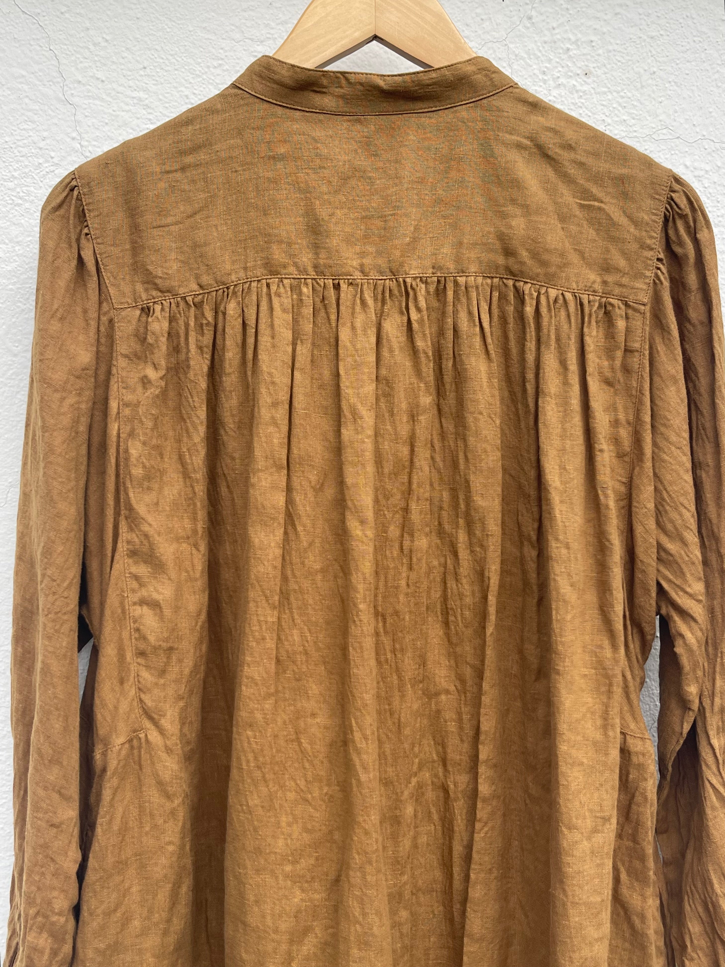 French Linen Kjole - Mustard