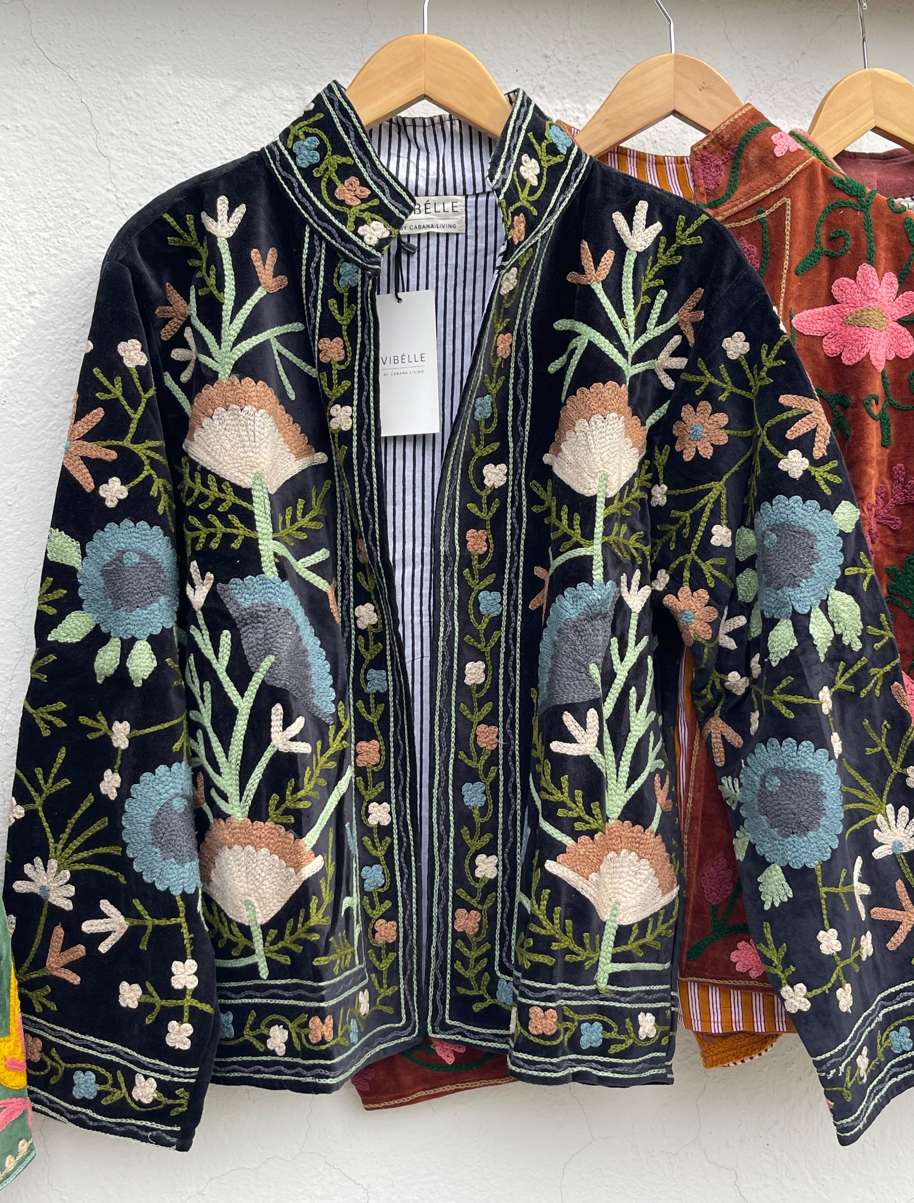 Brodert Velourjakke - Navo