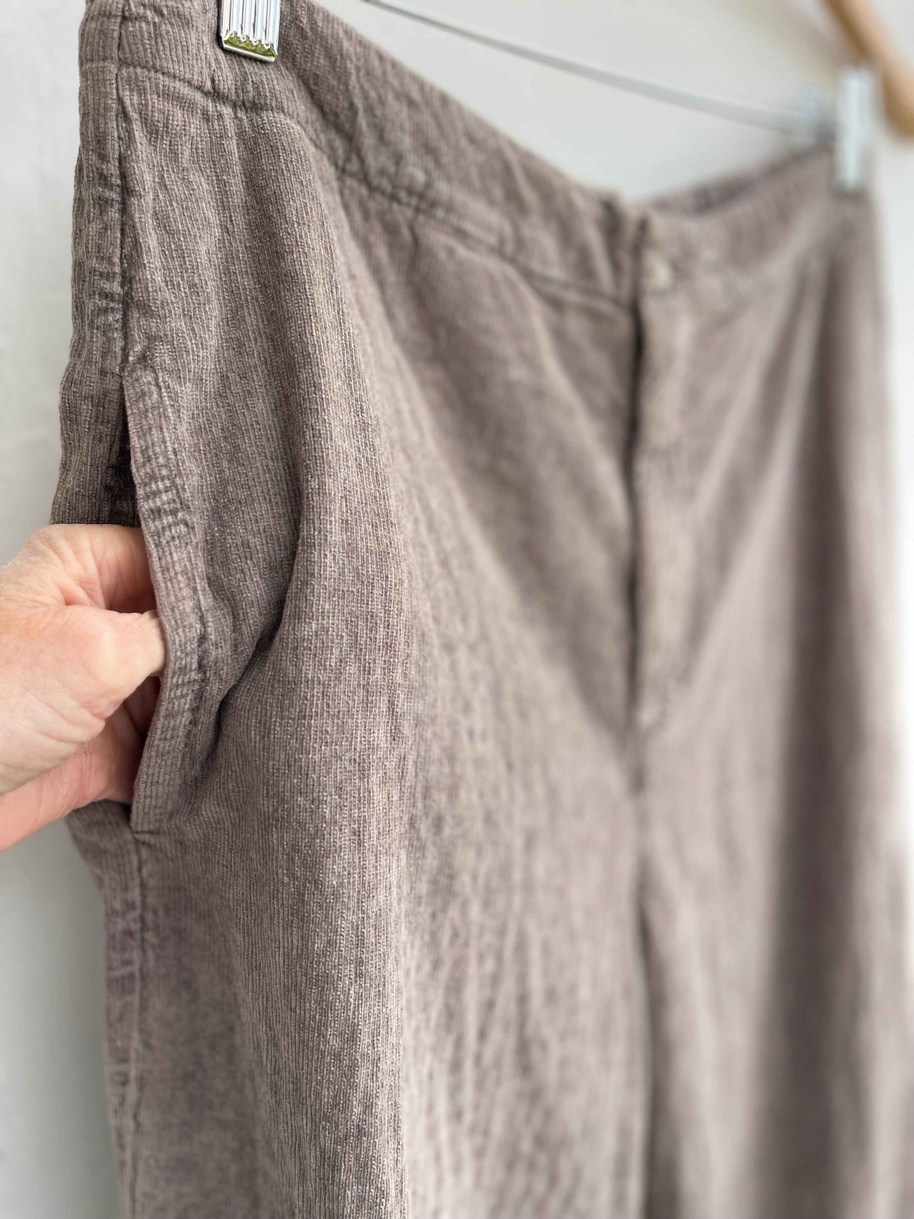 Bukser - Rib Velour -Taupe