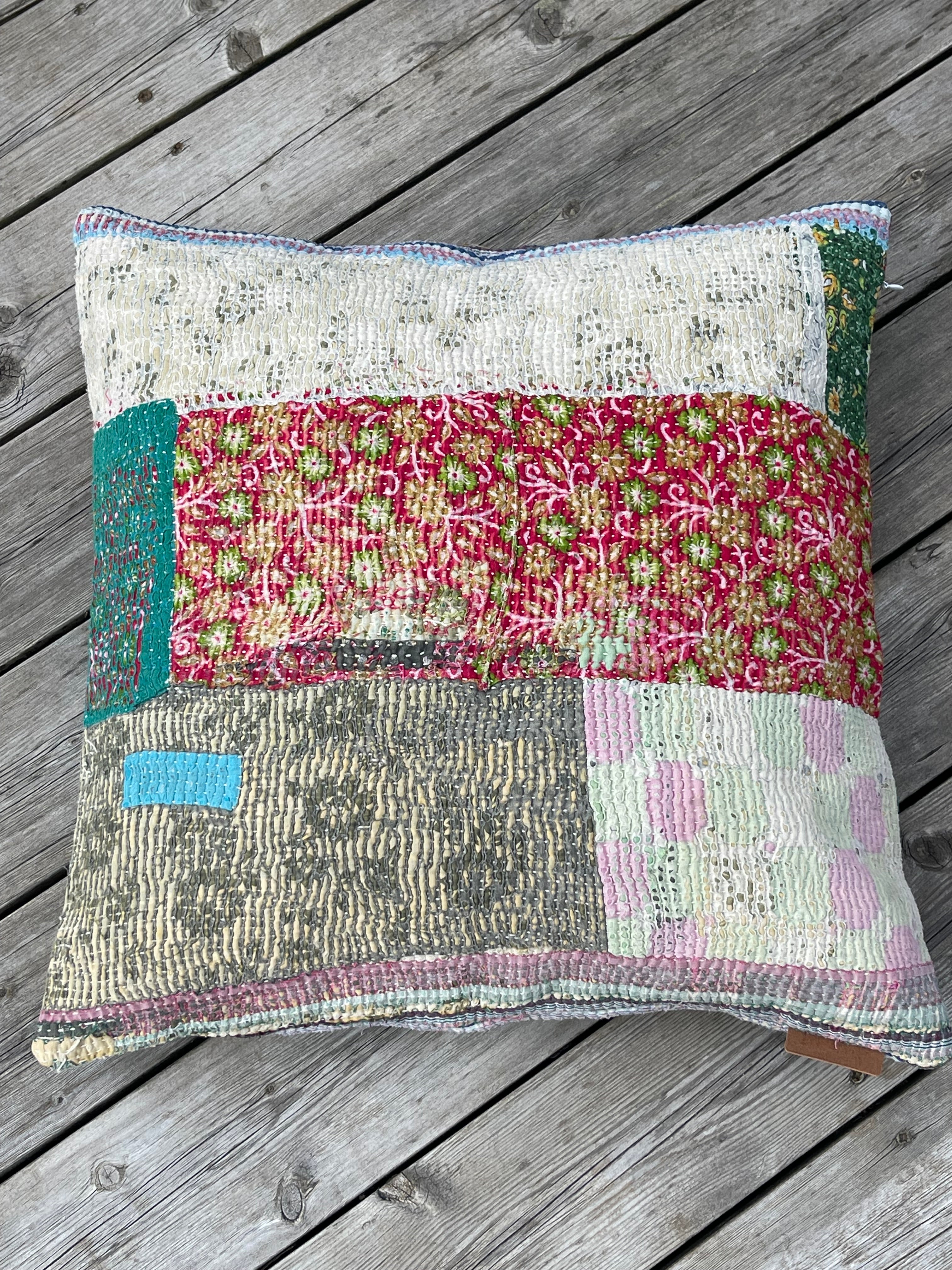 Putetrekk - Vintage Sari Fine Q-  50x50 - Y2345 - Linneas Hage