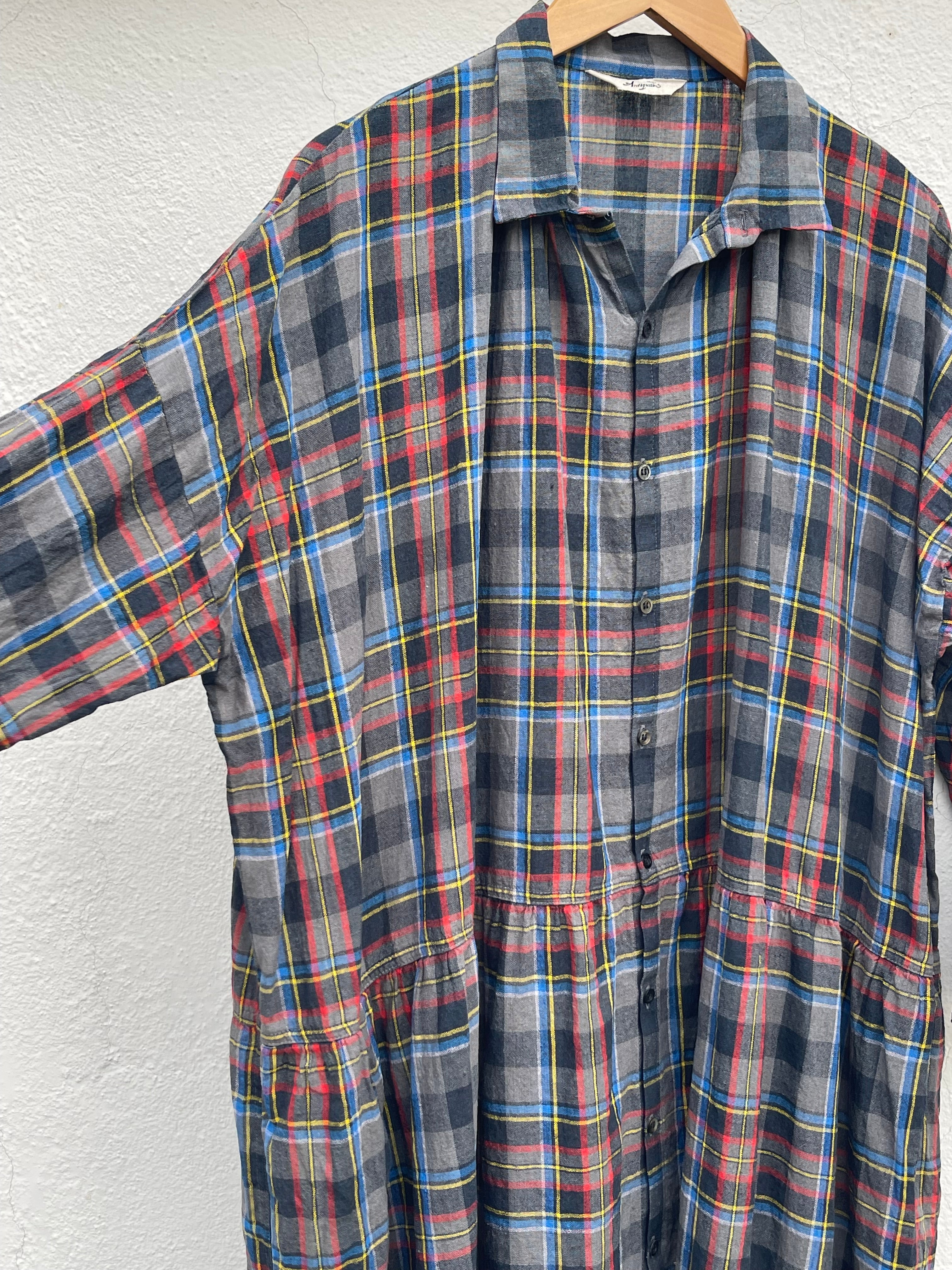 Tartan Skjortekjole - Gray