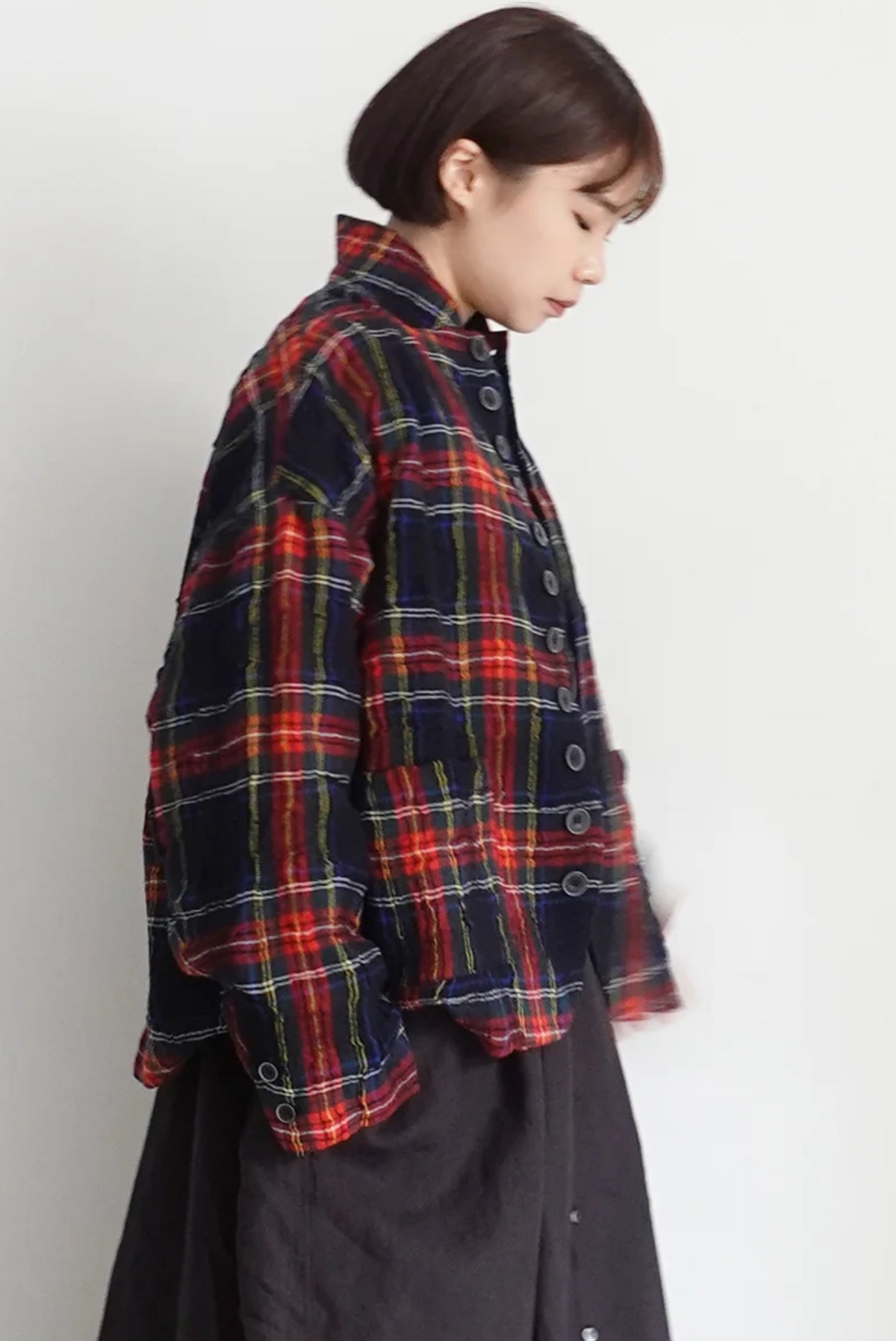 Tartan blazer - Black