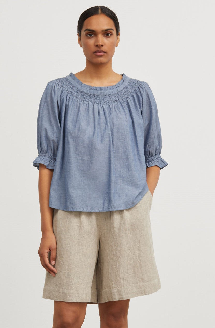Fairy Blouse - Blue Chambray