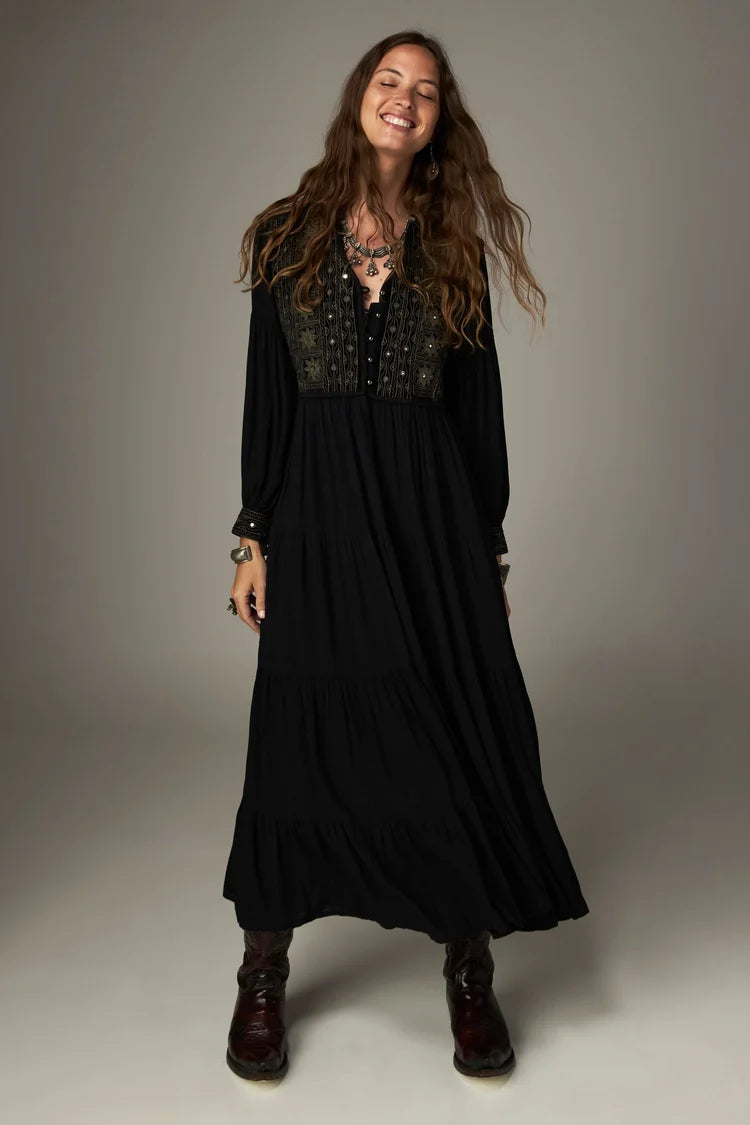 Emilia Kjole - Black Forest - Onix
