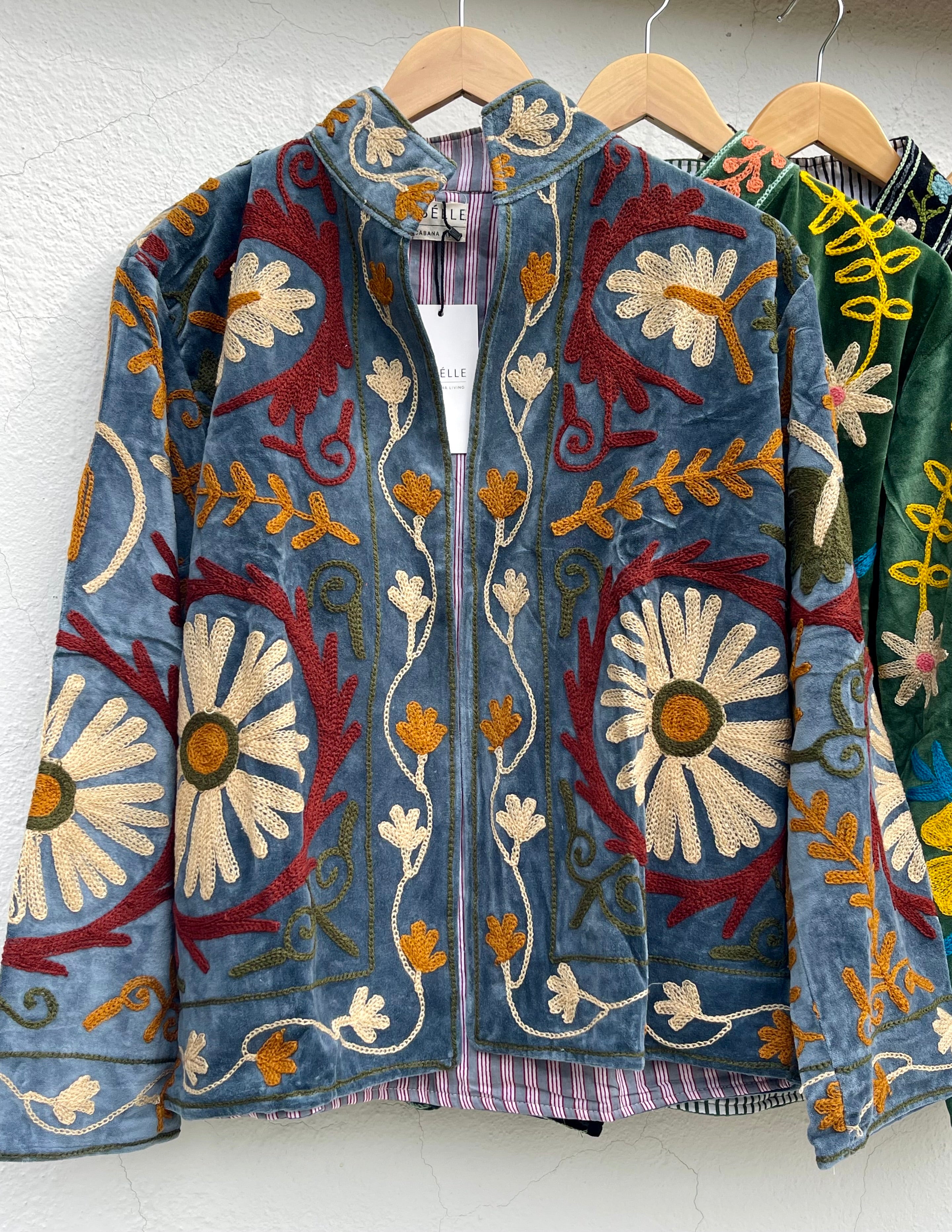 Brodert Velourjakke - Beri