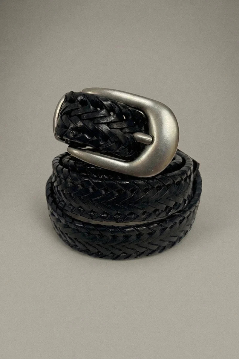 Leopold Skinnbelte - Tresse - Noir