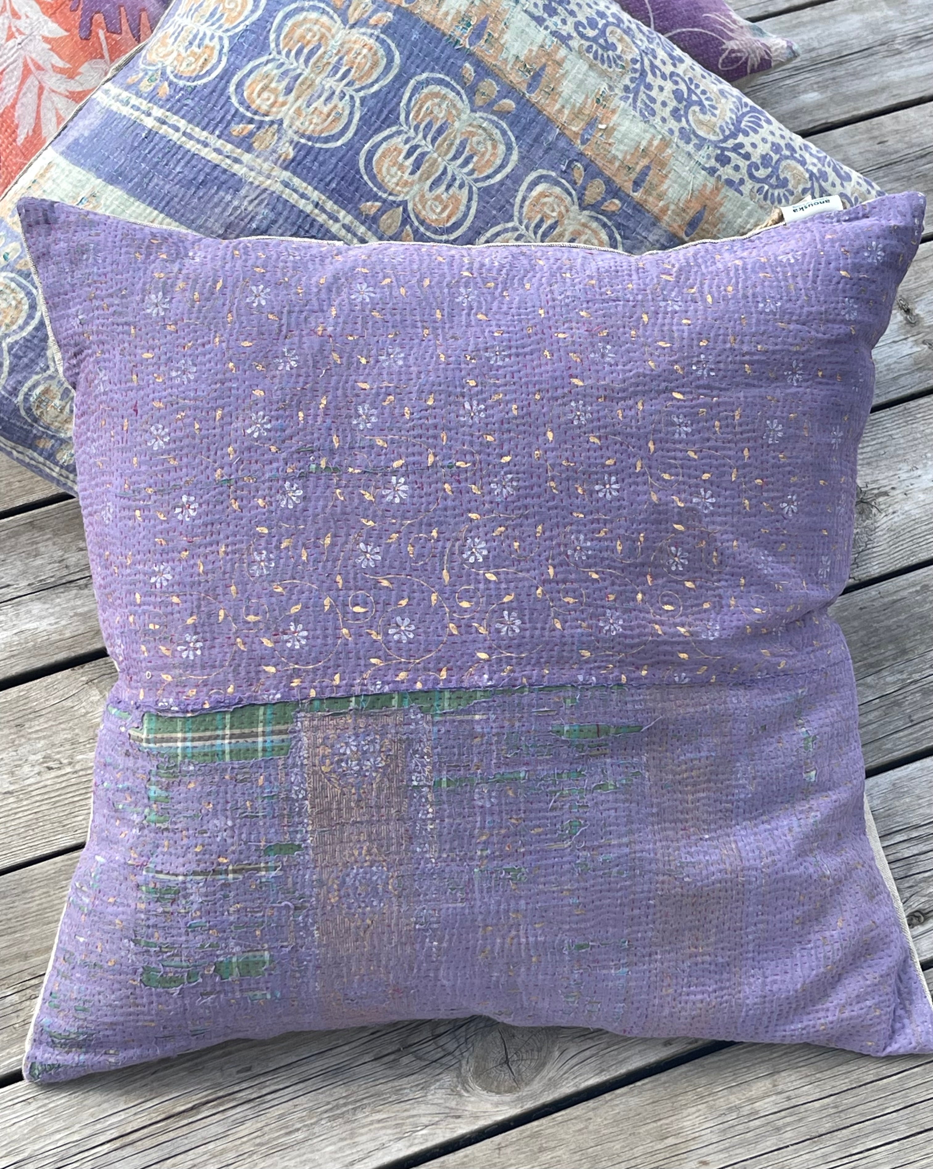 Putetrekk - Vintage Sari - 50x50 - #959 - Linneas Hage