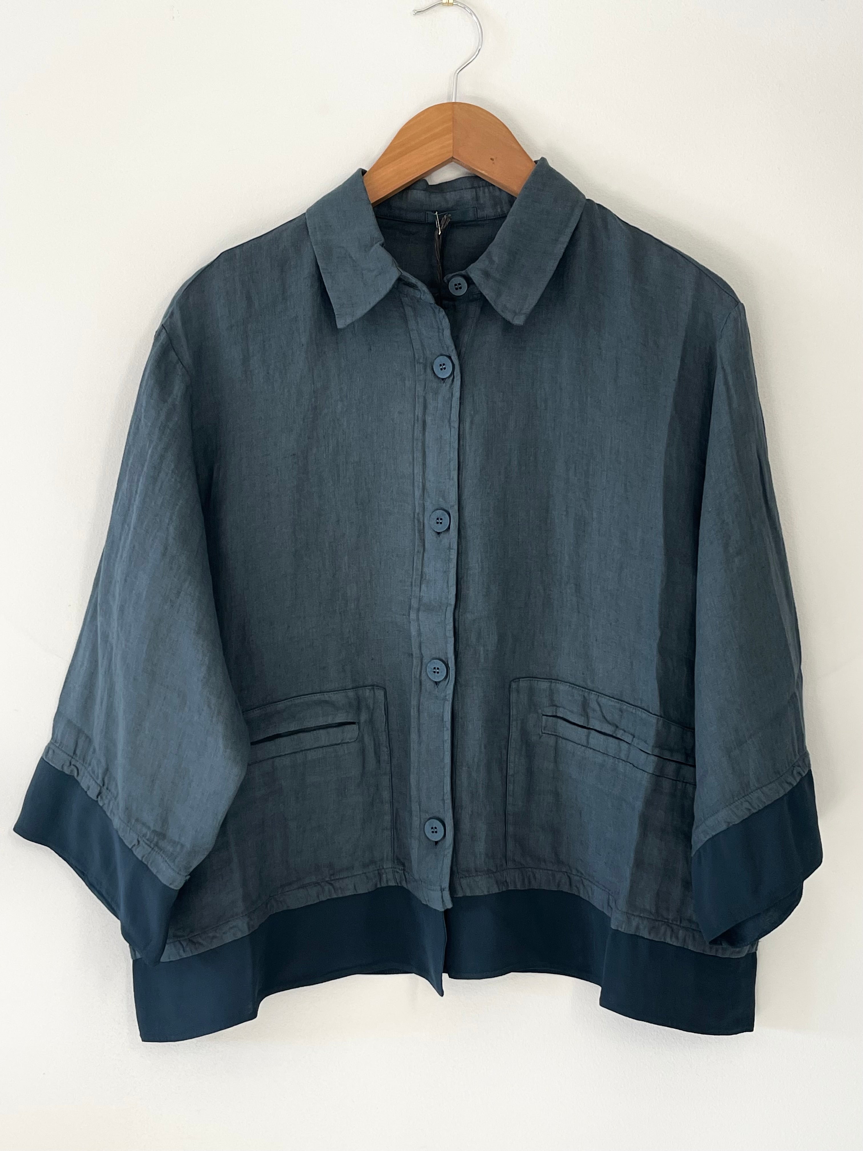 Skjortejakke - Blu Slate - Linneas Hage