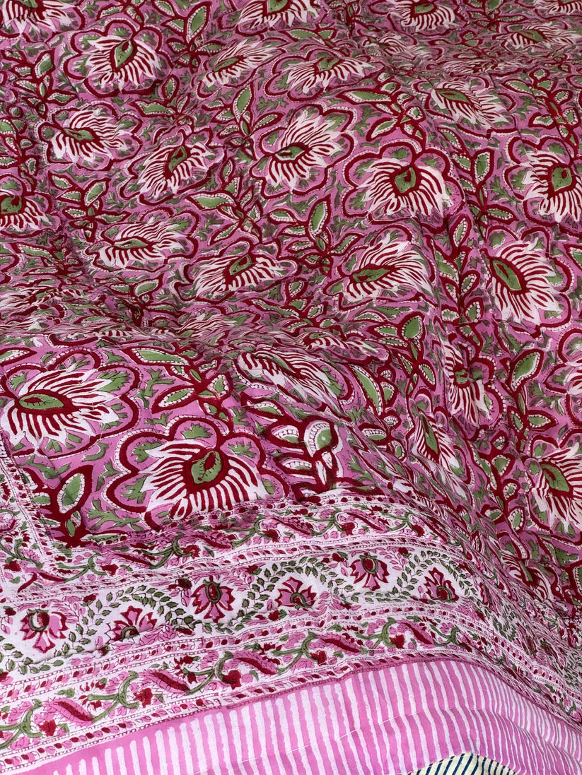 Vatteppe - Rosa/Grønn - Linneas Hage