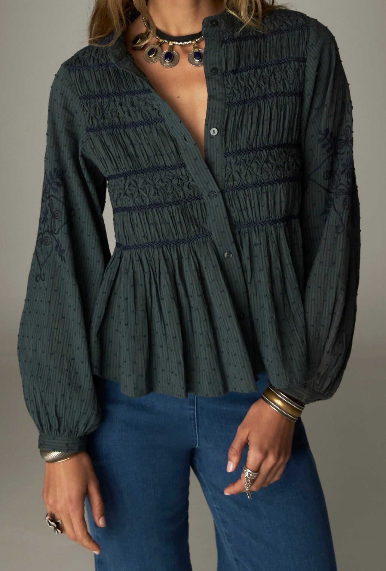 Darla Skjorte - Lullaby - Vintage Turquoise
