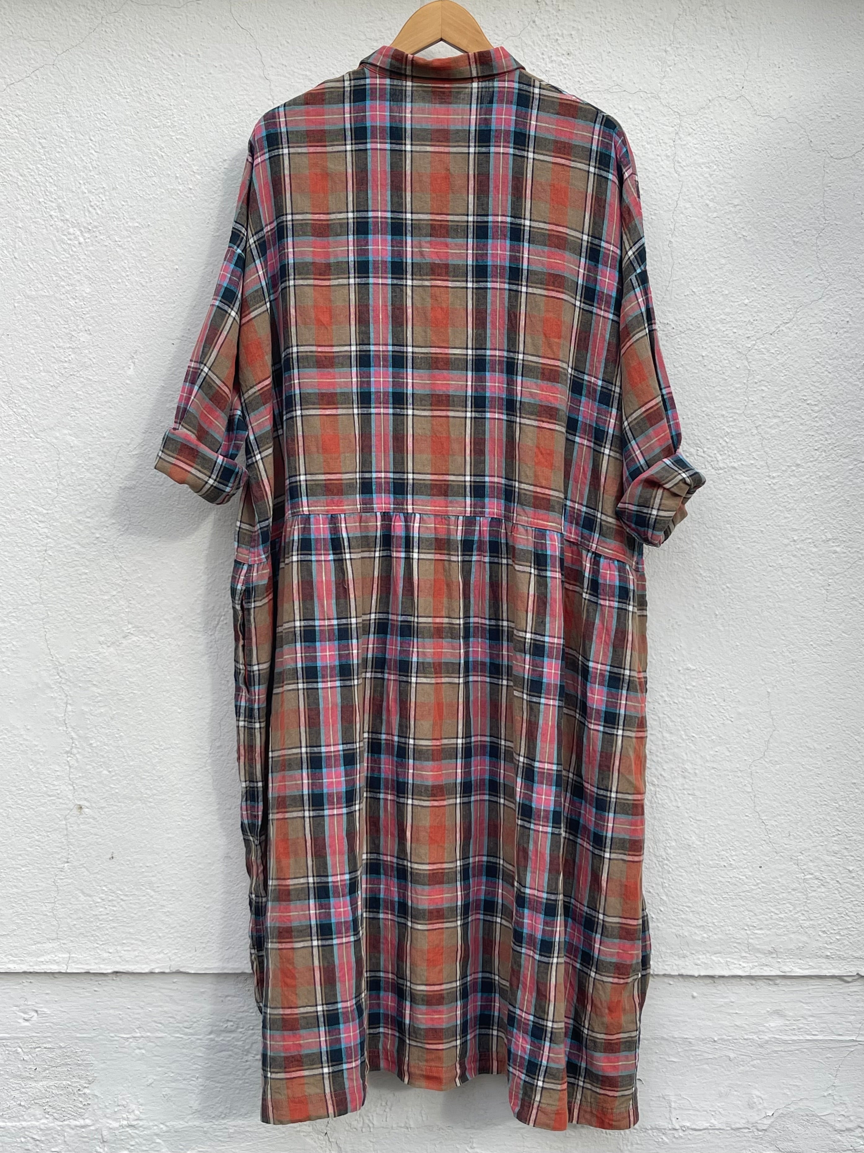 Tartan Skjortekjole - Beige