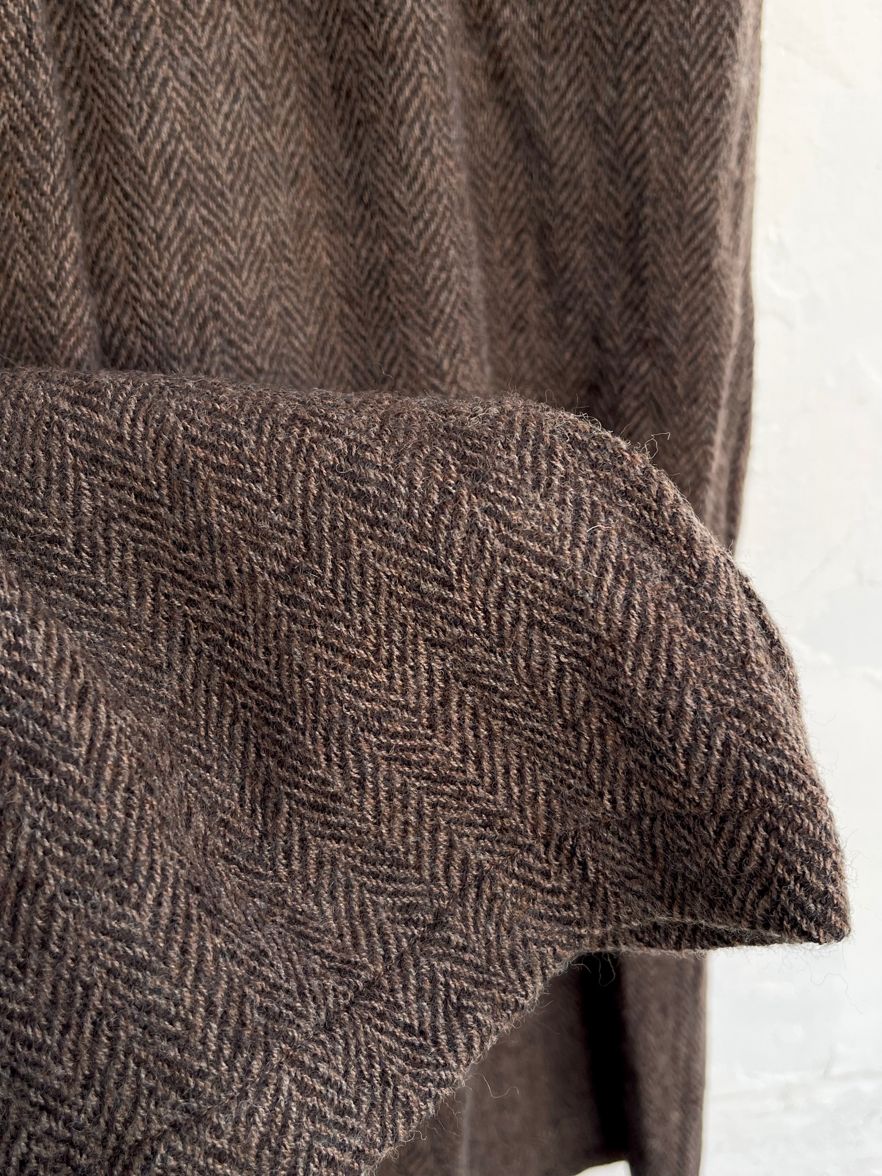 Herringbone Ullbukser - Brown