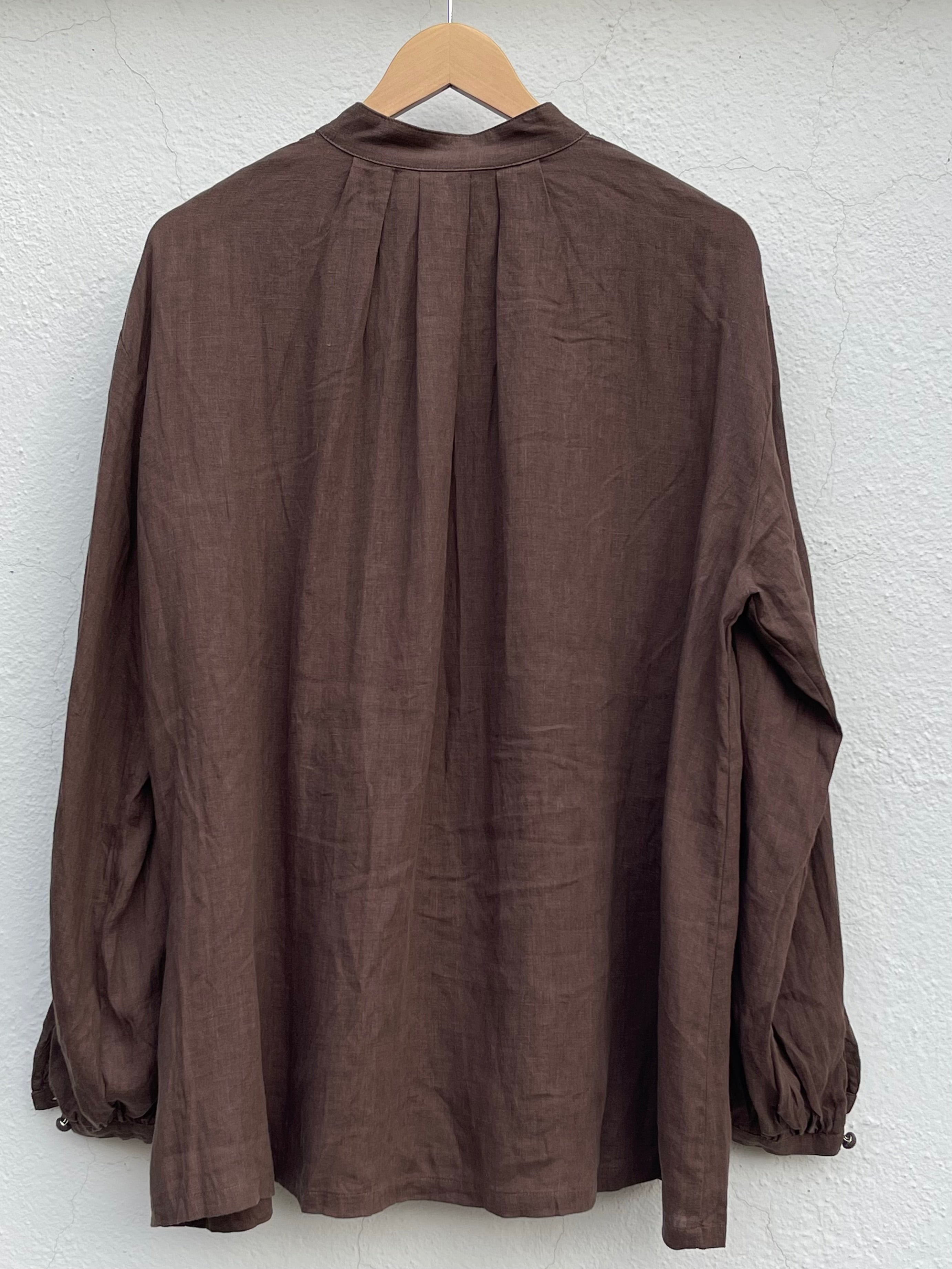 Skjorte - French Linen - Brown