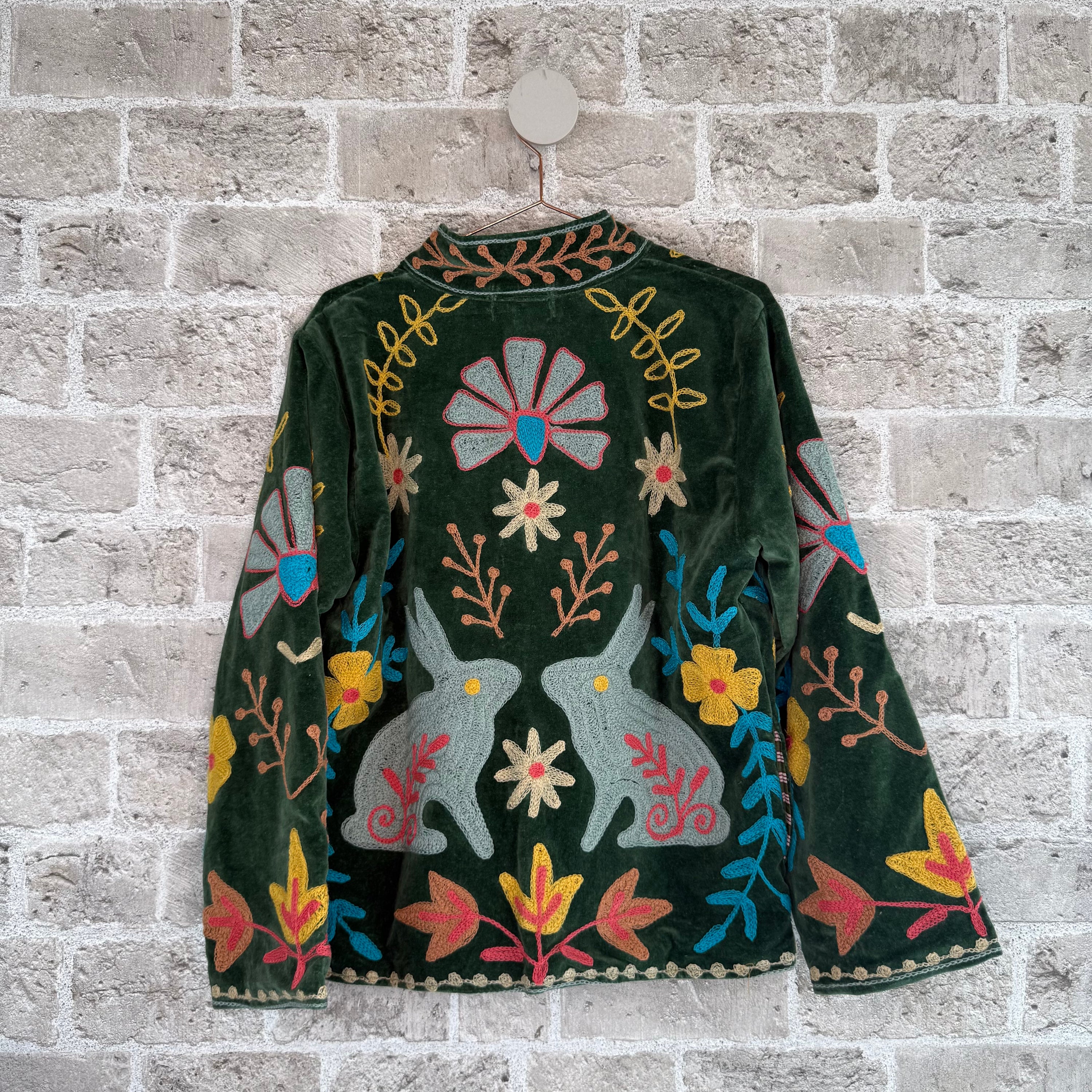 Brodert Velourjakke - Bonita