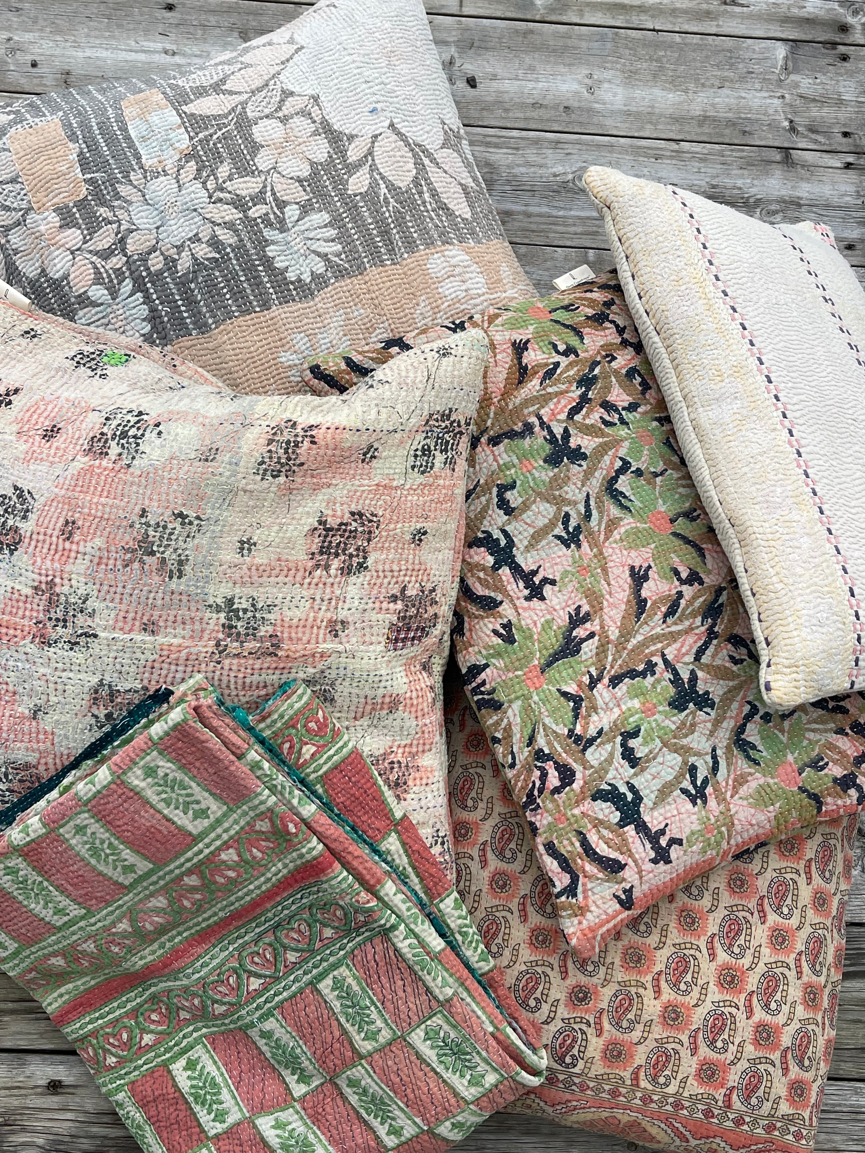 Putetrekk - Vintage Sari Fine Q-  50x50 - Y4109