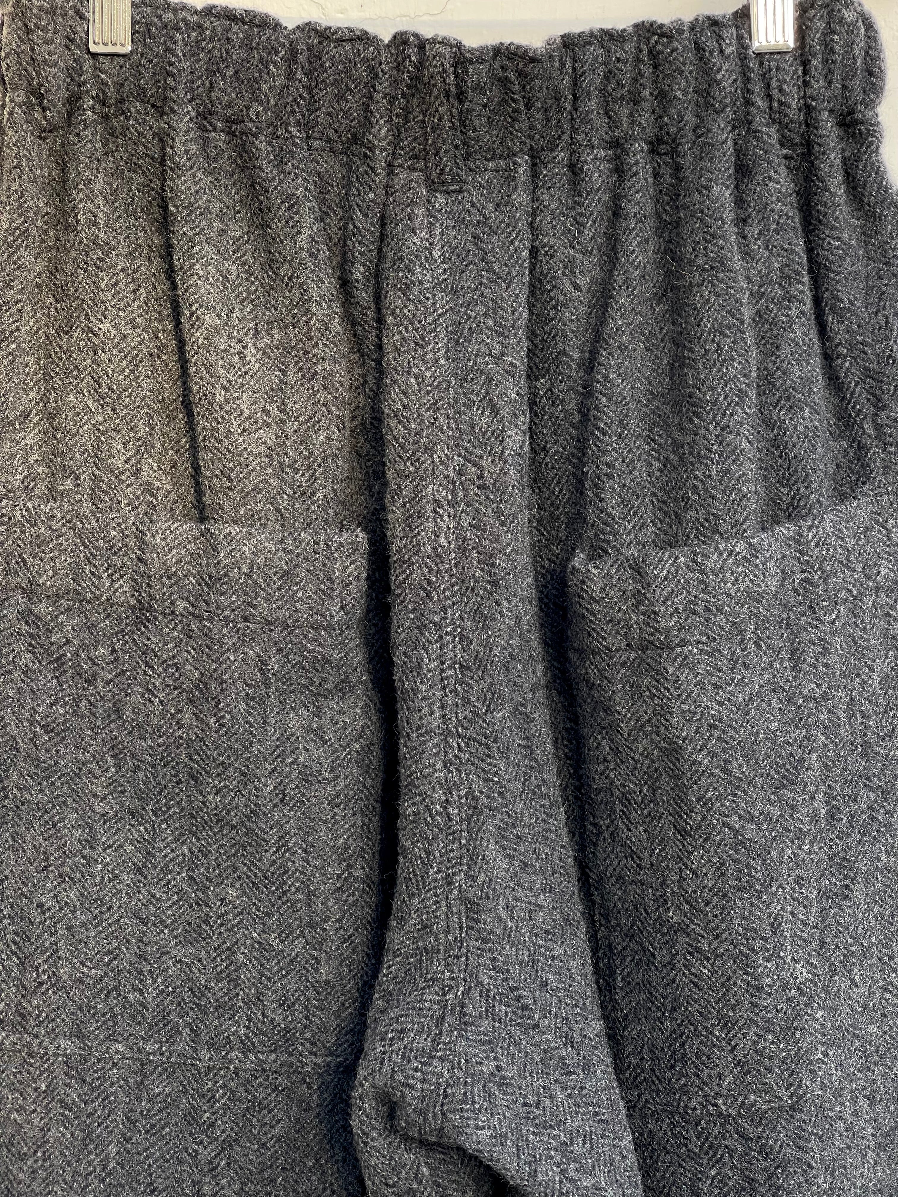 Herringbone Ullbukser - Black