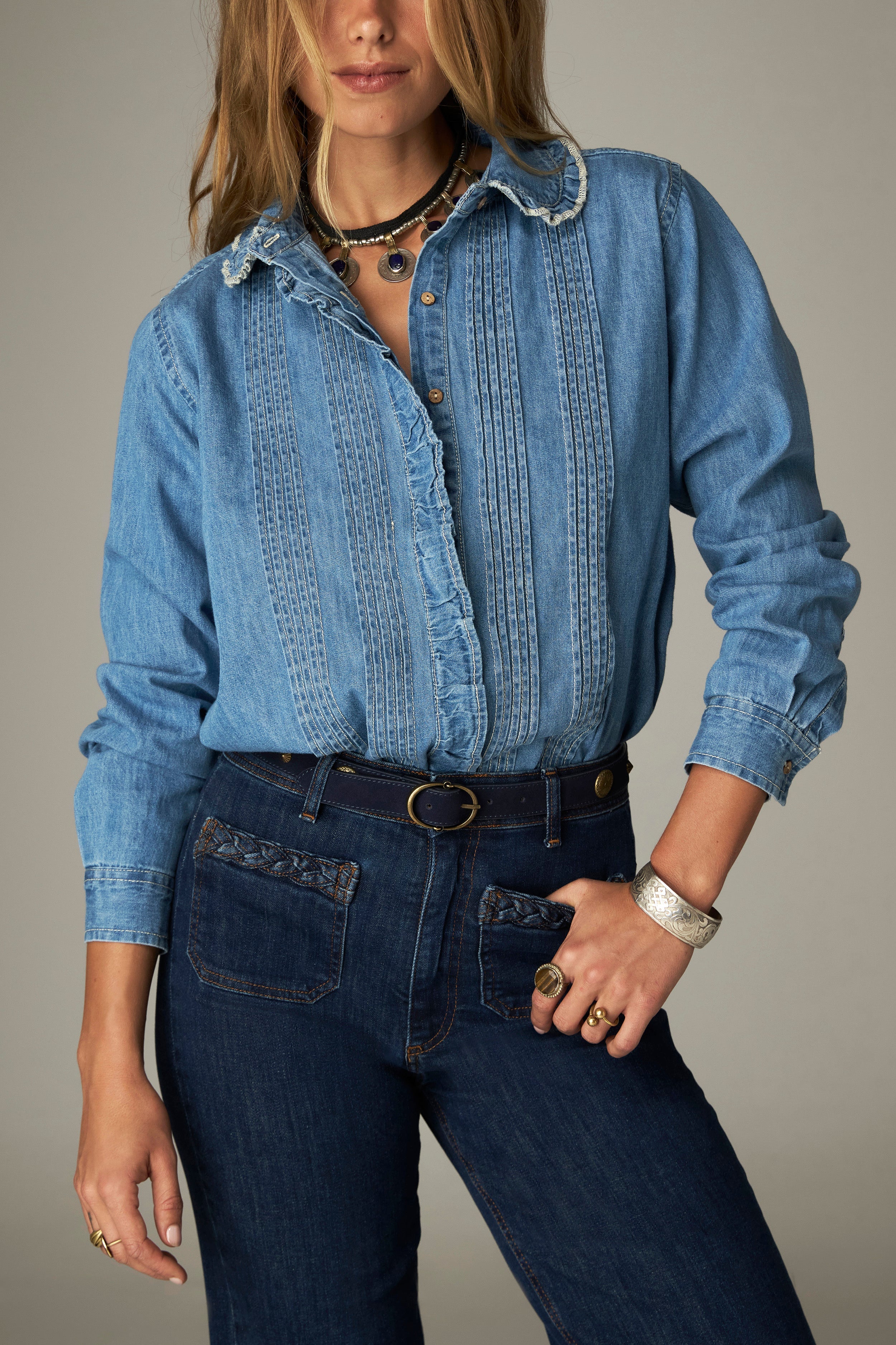Pippa Skjorte - Preppy - Vintage Denim