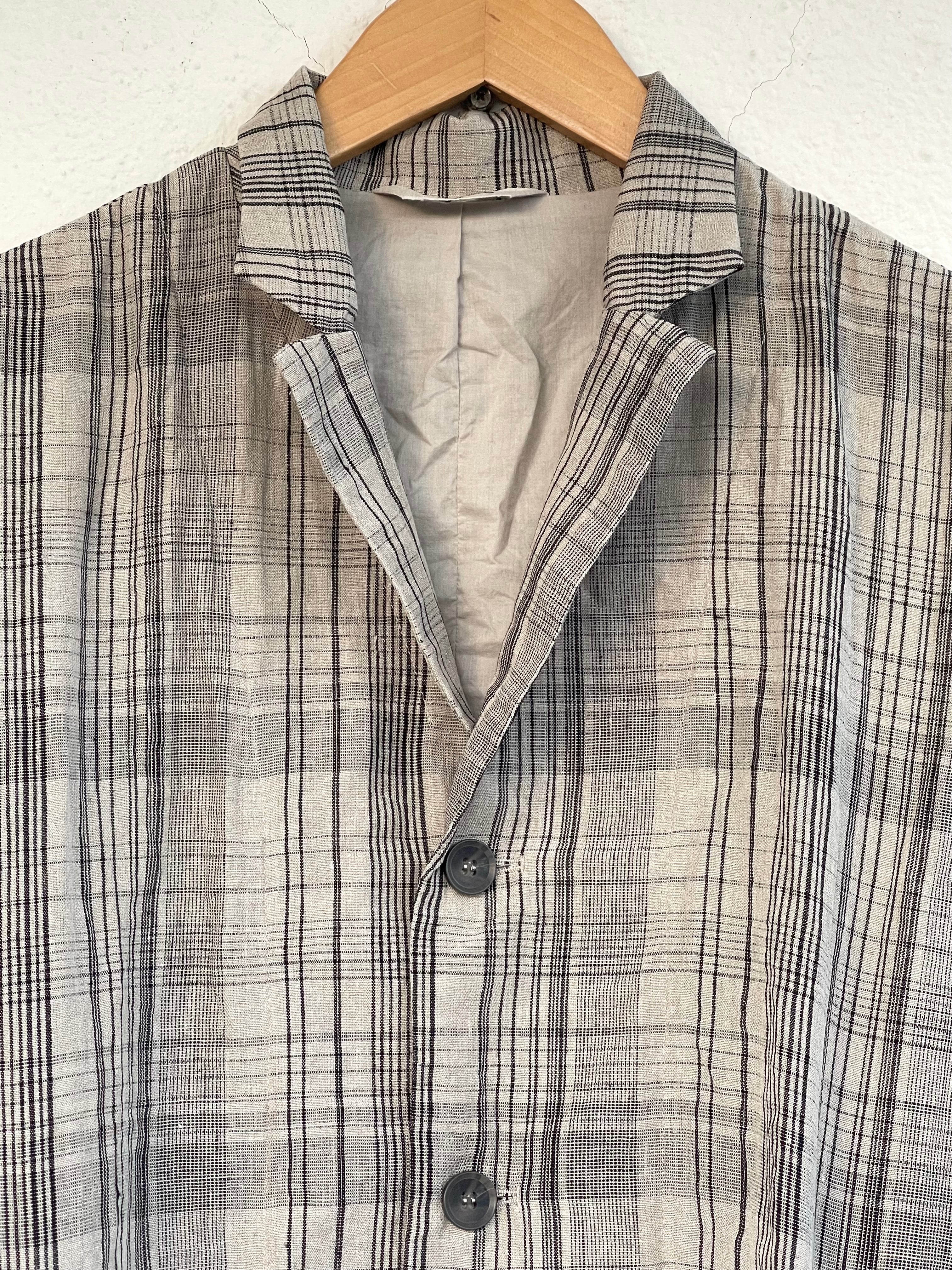 Dressjakke - Check - Natural - Linneas Hage