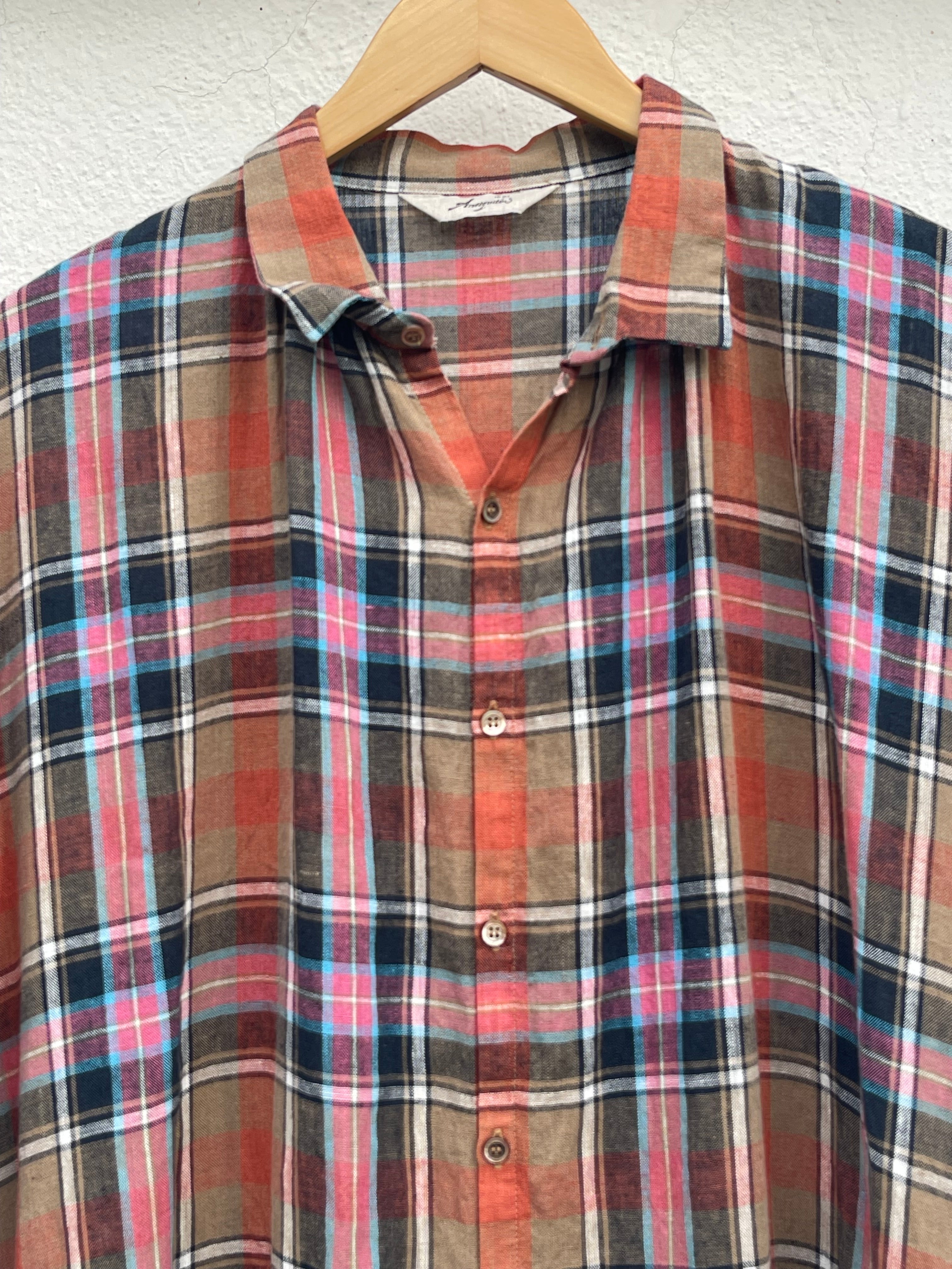 Tartan Skjortekjole - Beige