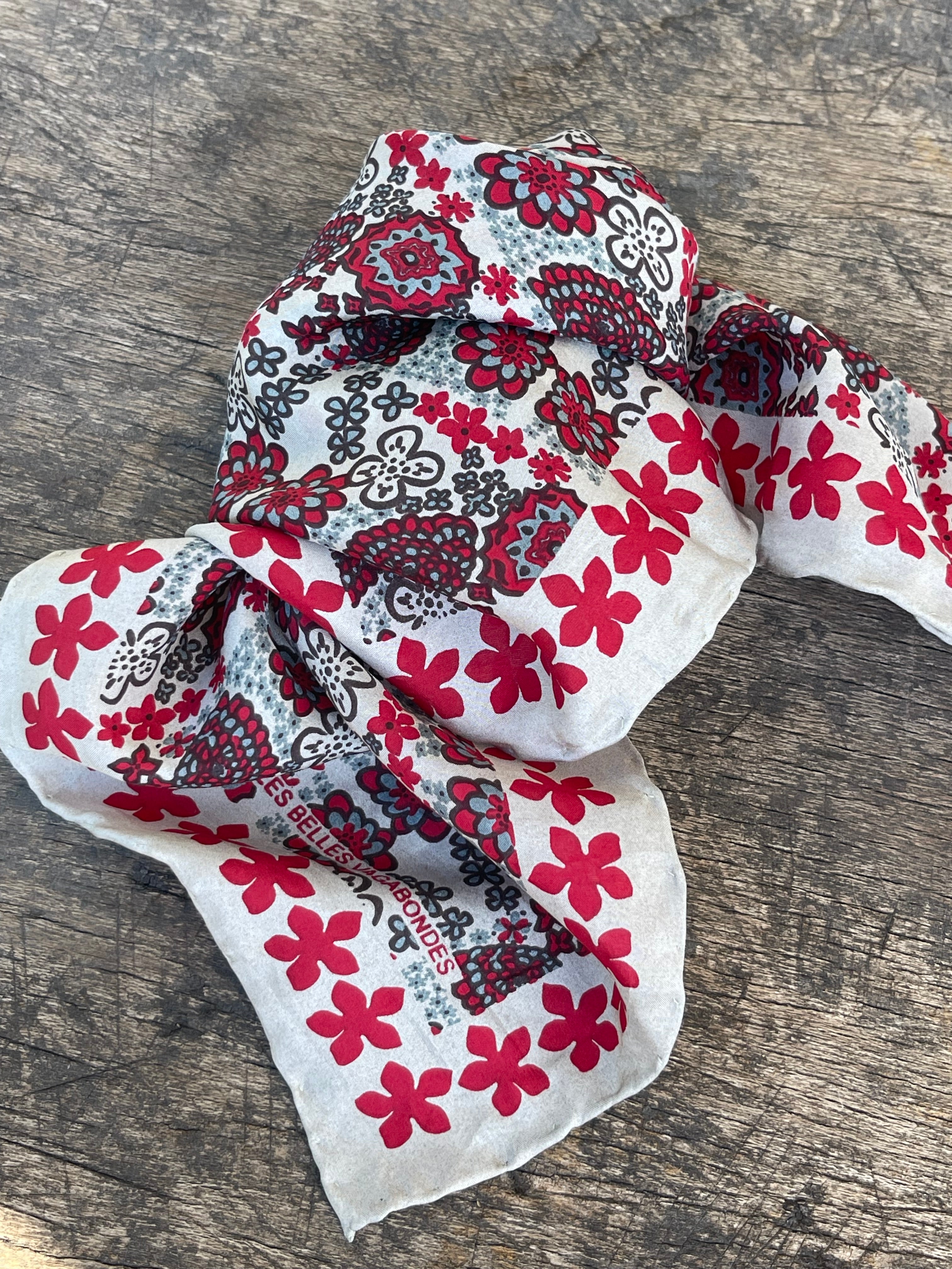 Mini silkeskjerf -  Caraibes - Rouge