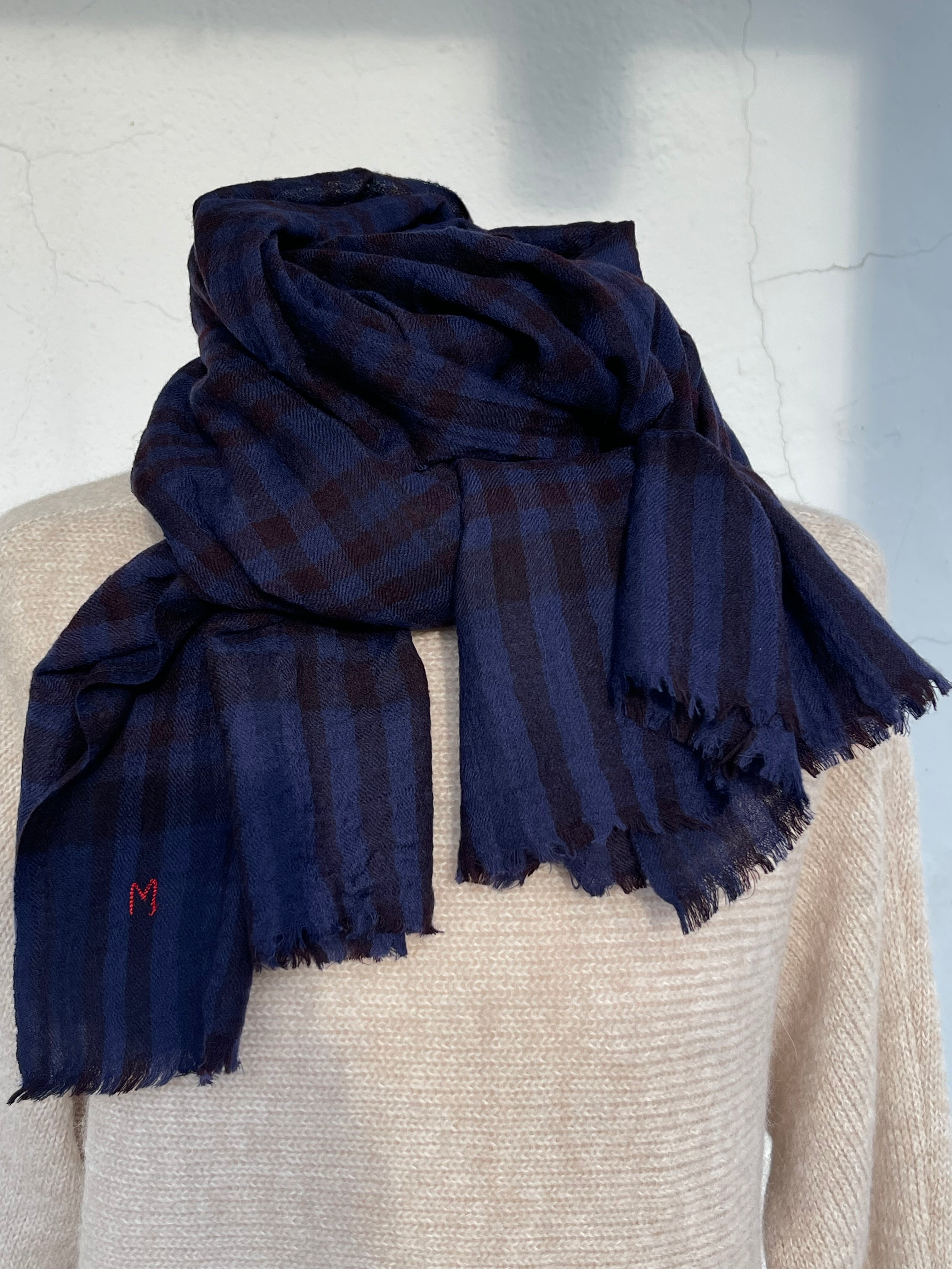 Ullskjerf - 754 - Navy Blue