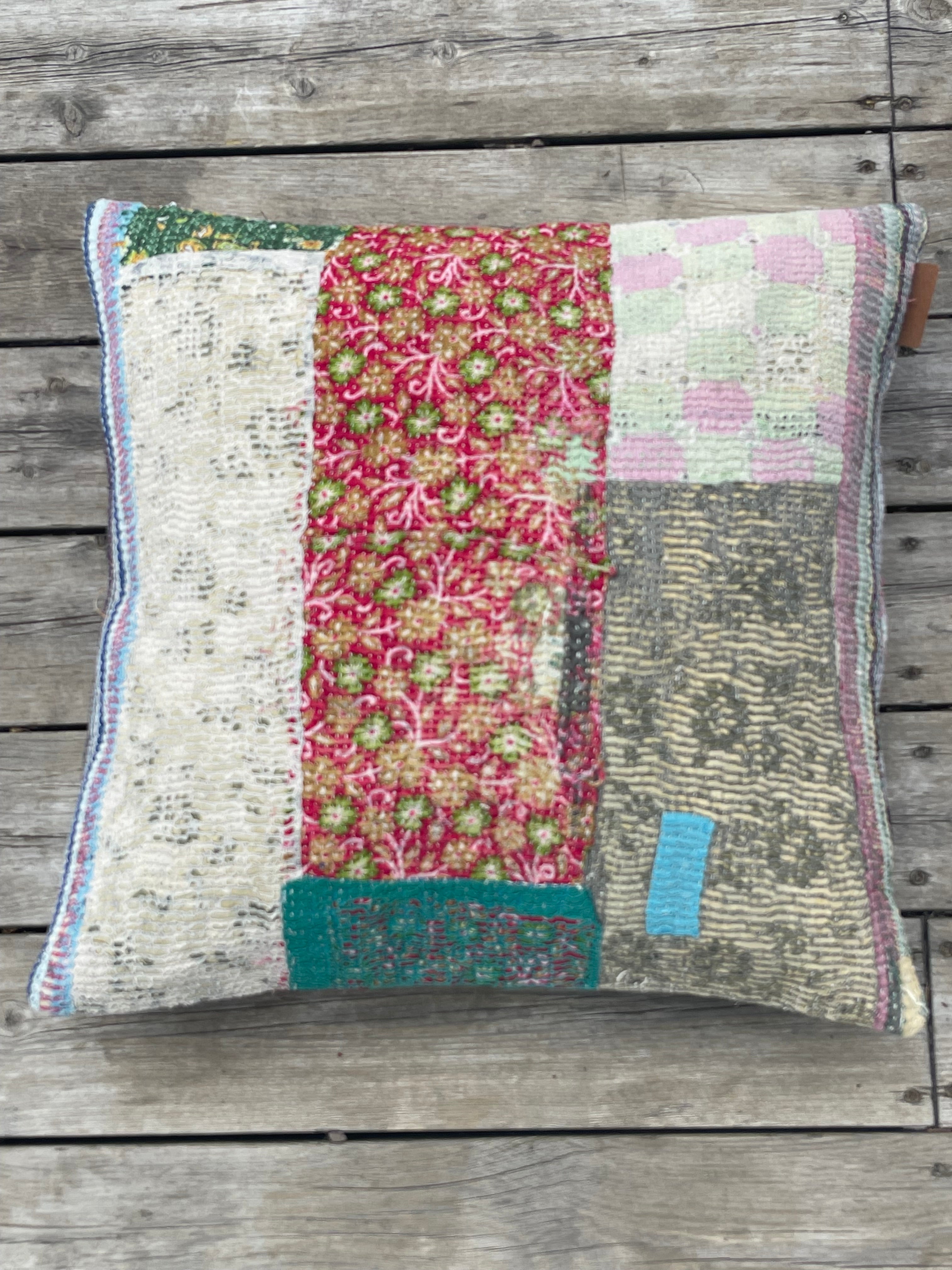 Putetrekk - Vintage Sari Fine Q-  50x50 - Y2345 - Linneas Hage