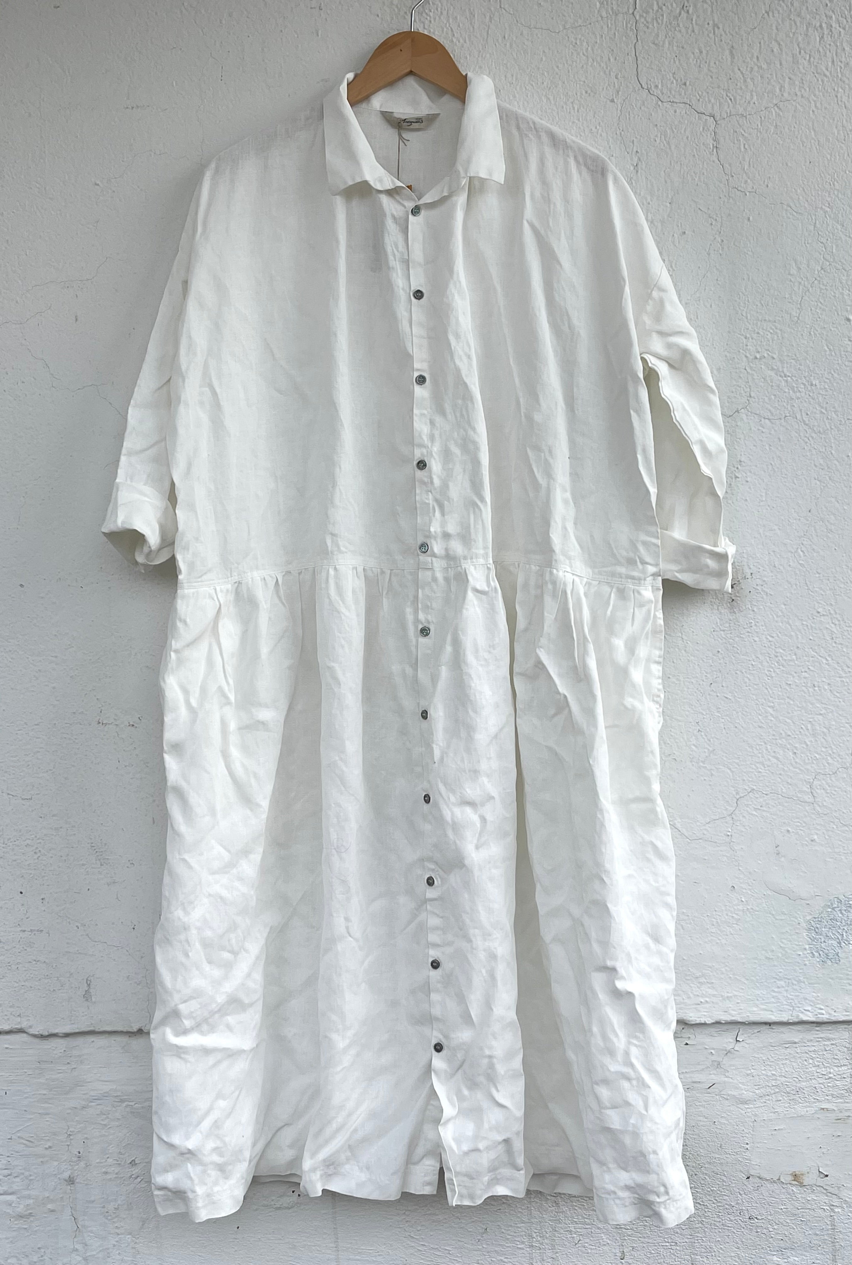 Oversized skjortekjole - Pigment White