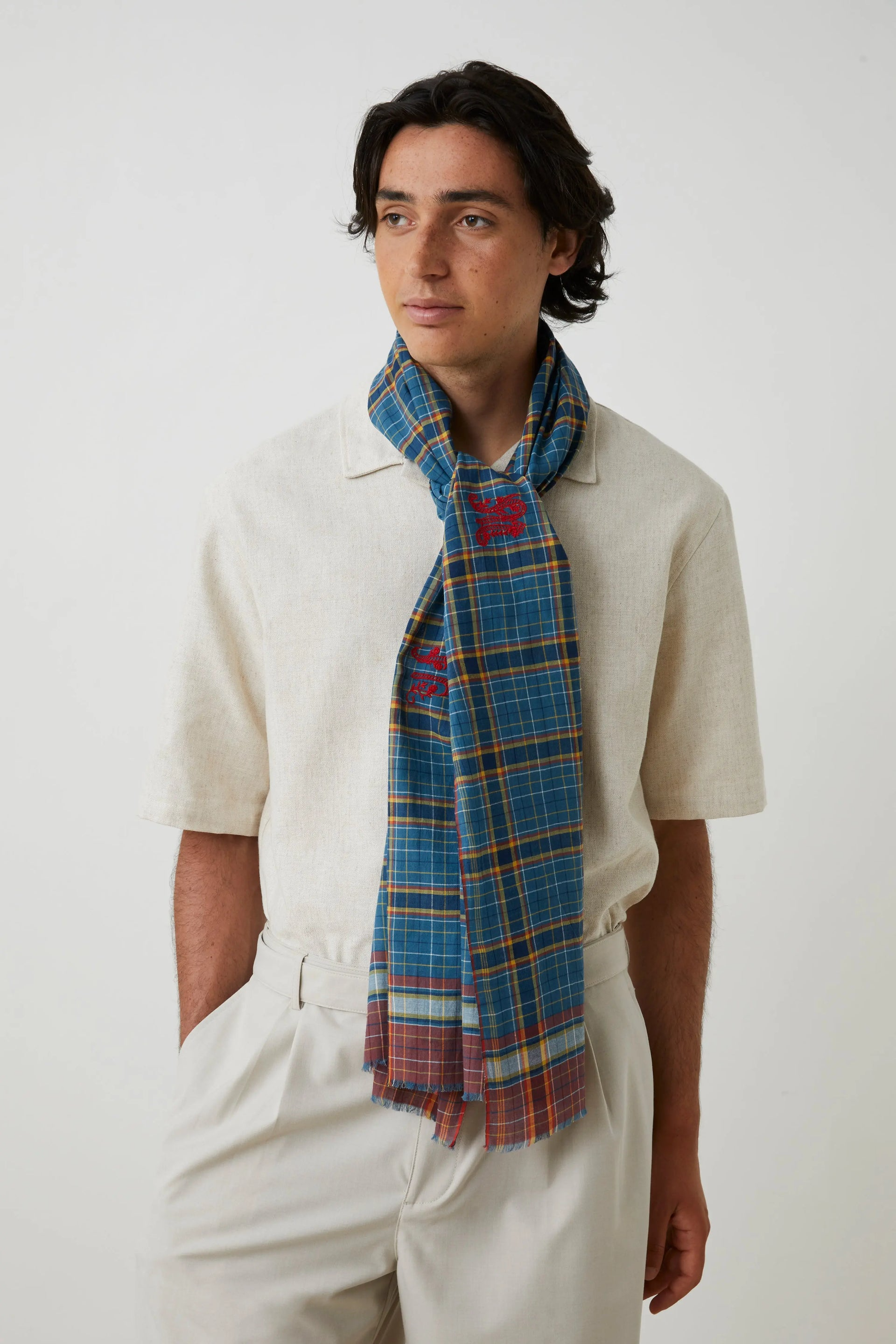 Alphabet Skjerf - #825 - Indigo