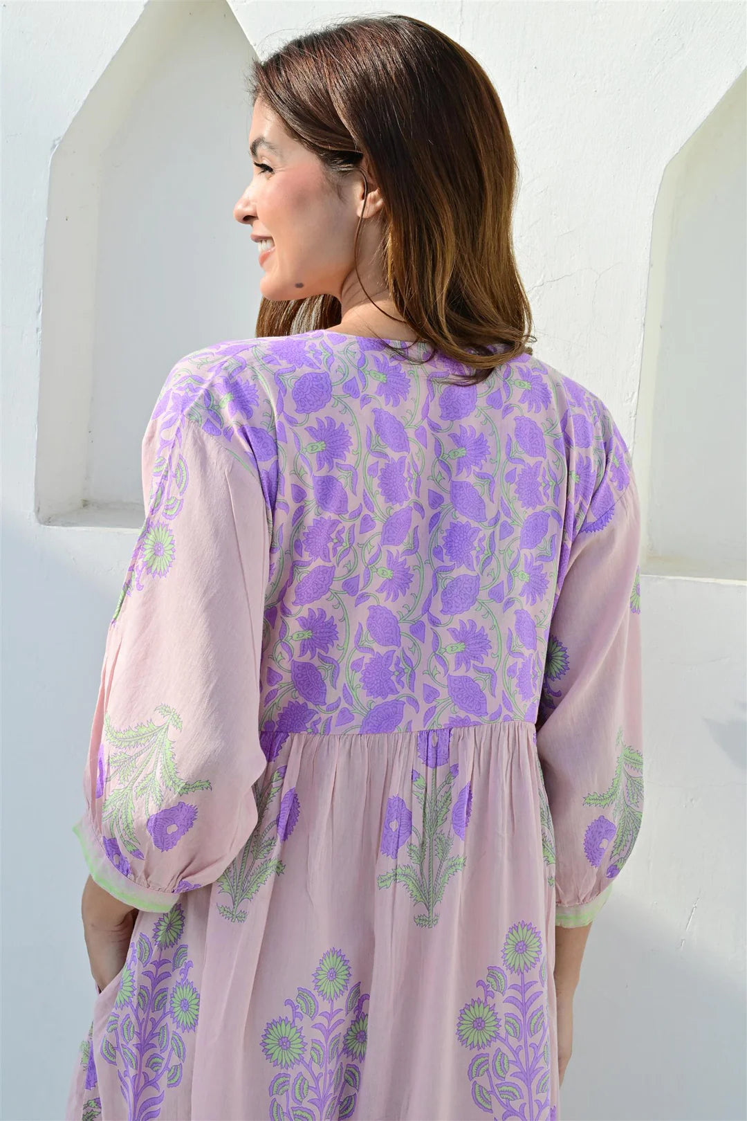 Antibes Lang kjole - Powder Pink - Linneas Hage