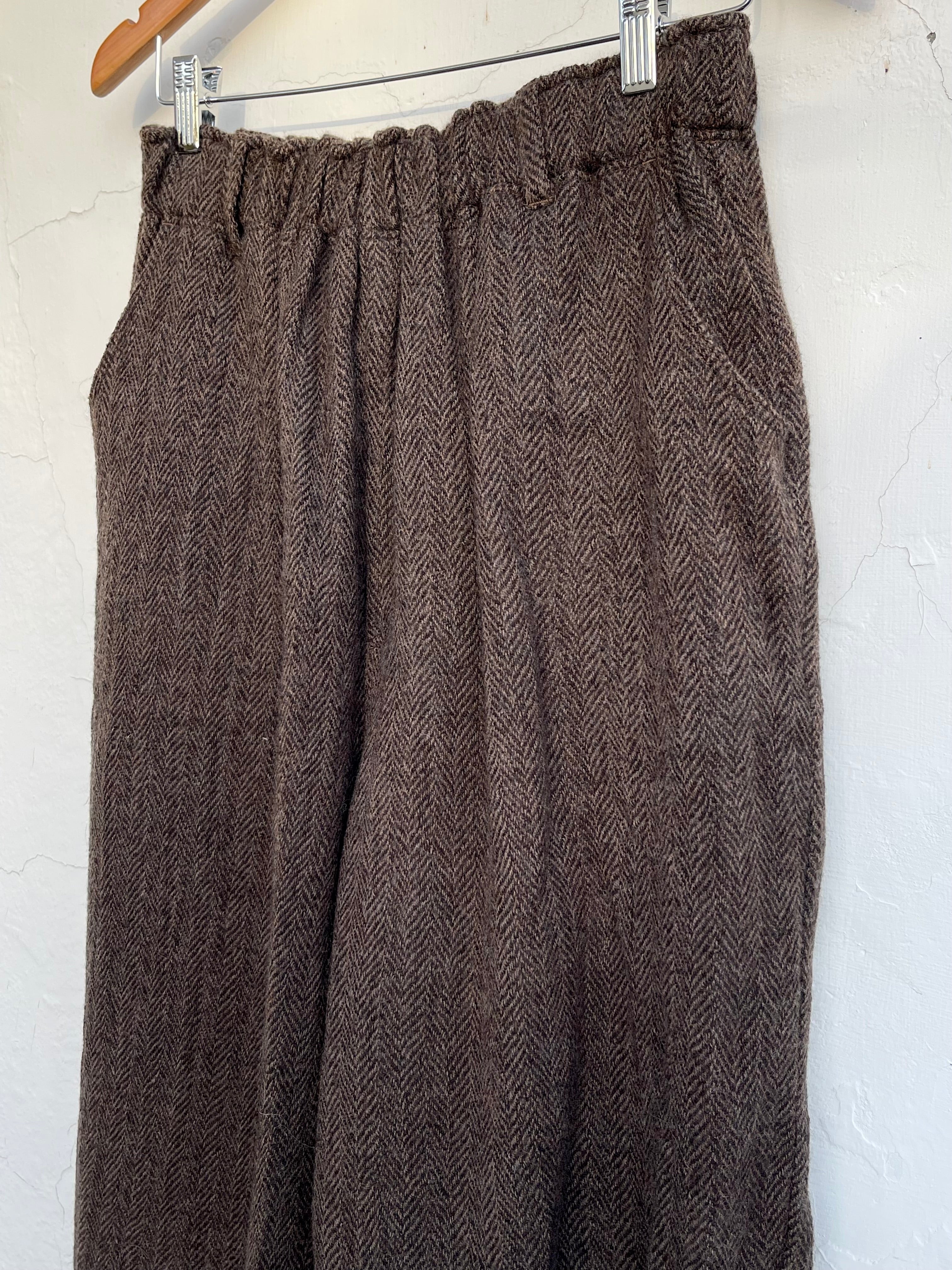 Herringbone Ullbukser - Brown