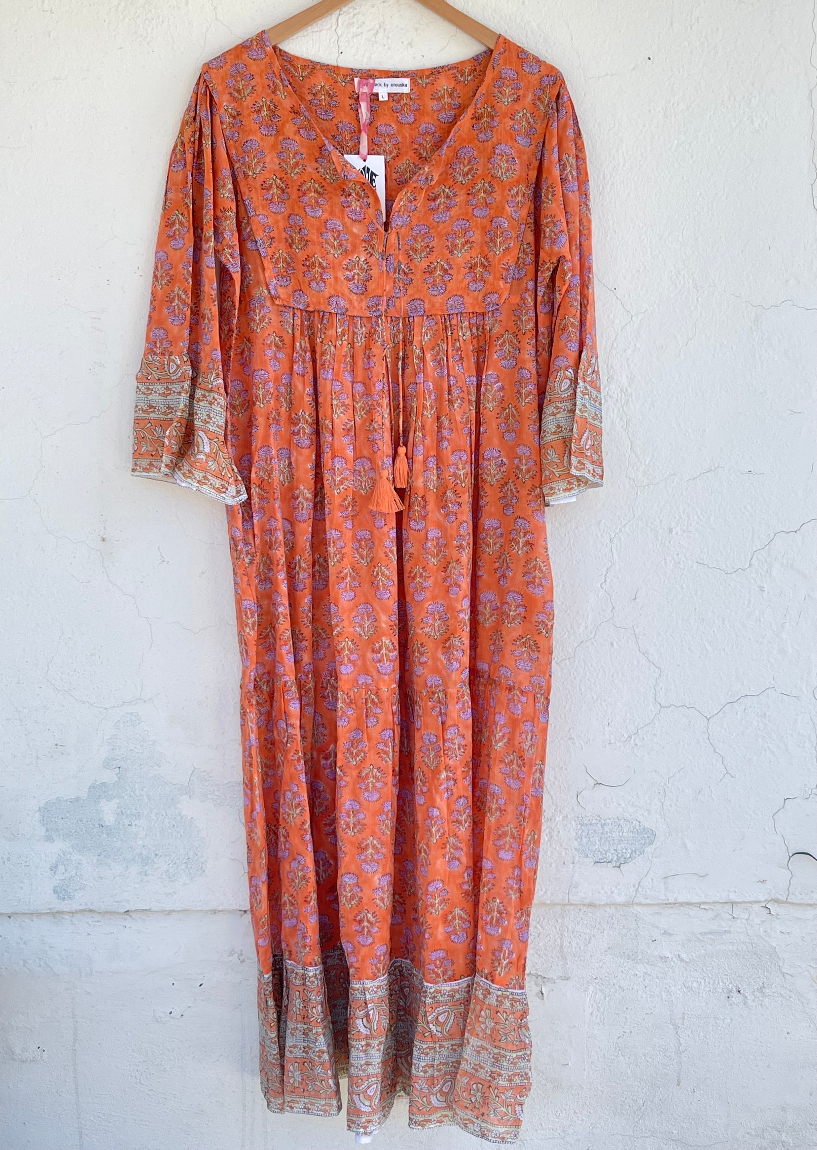 Avignon Maxikjole - Orange - Linneas Hage