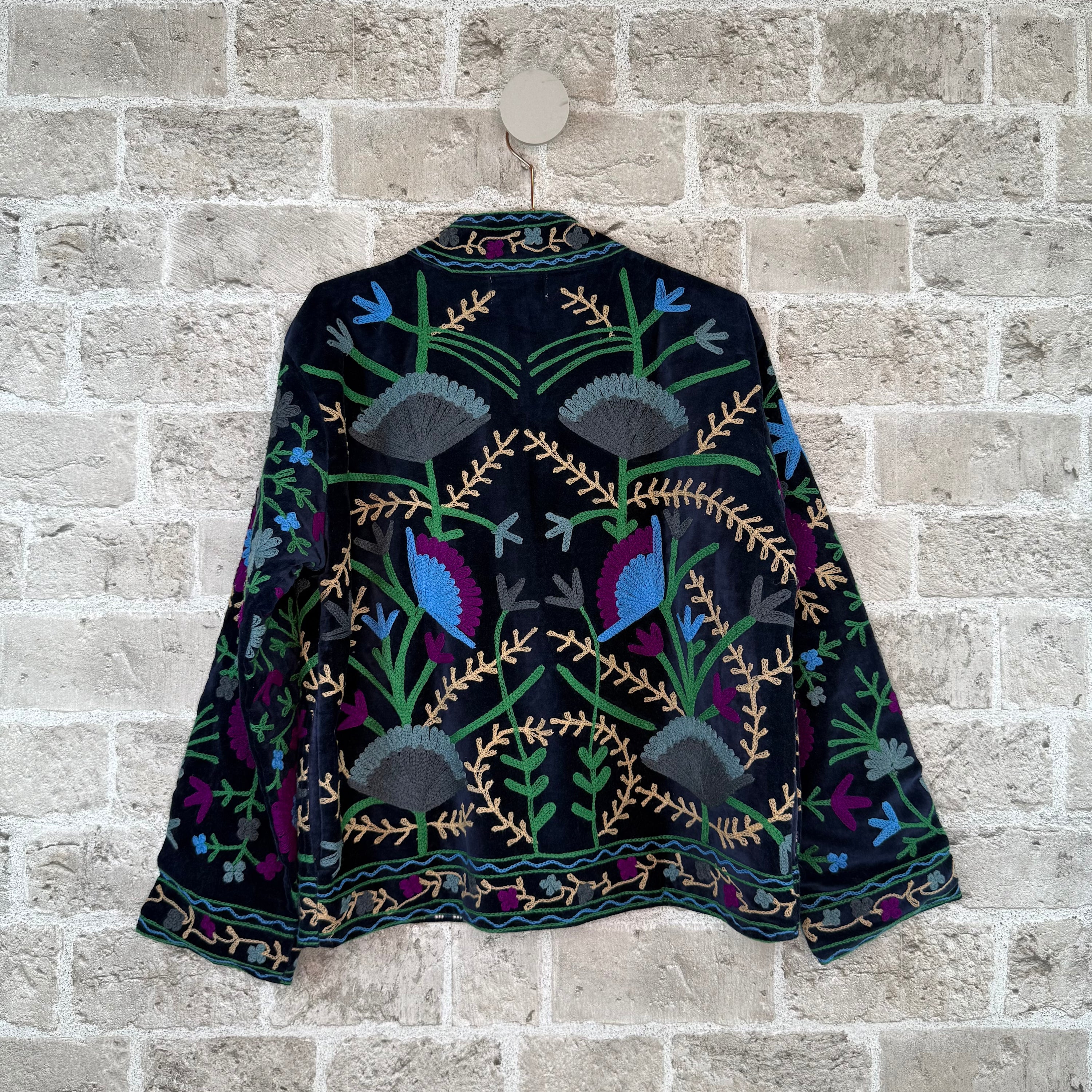 Brodert Velourjakke - Hoki