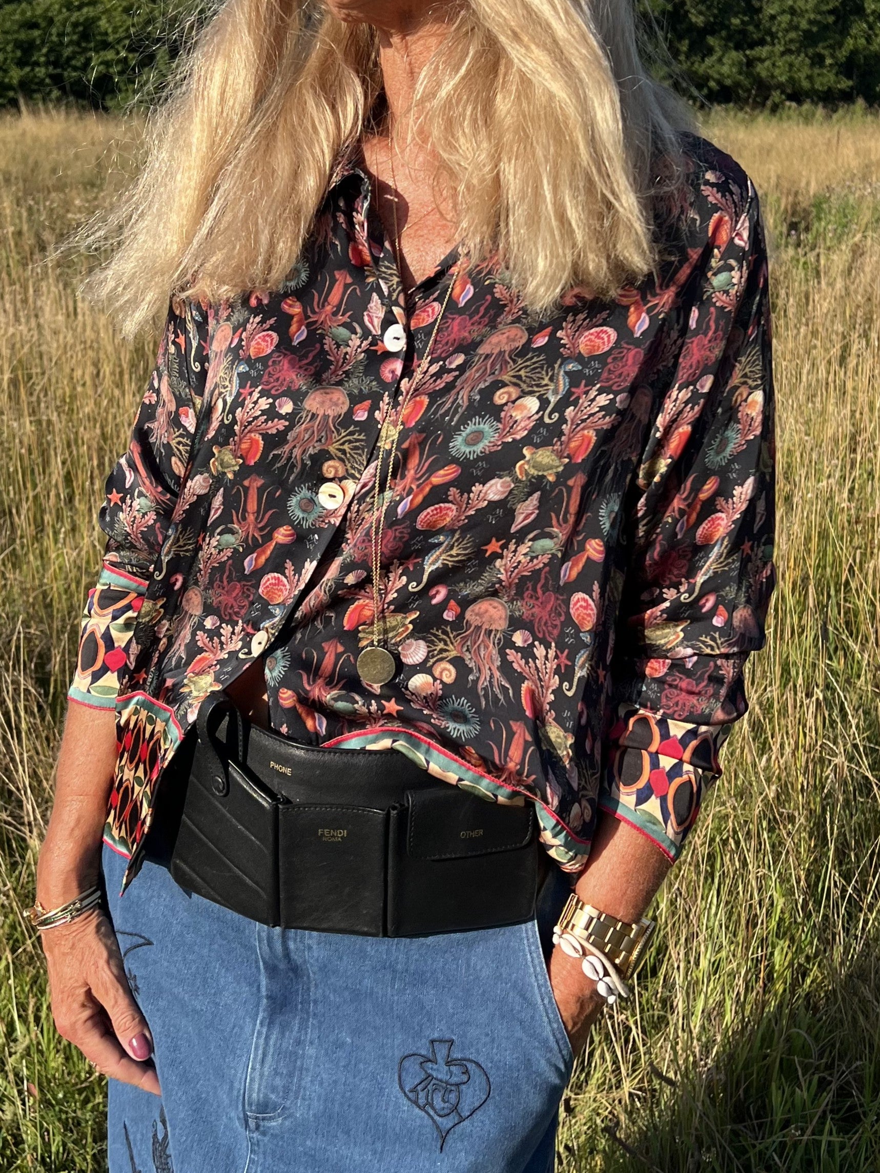 Conda Skjorte - Waterprint - Linneas Hage