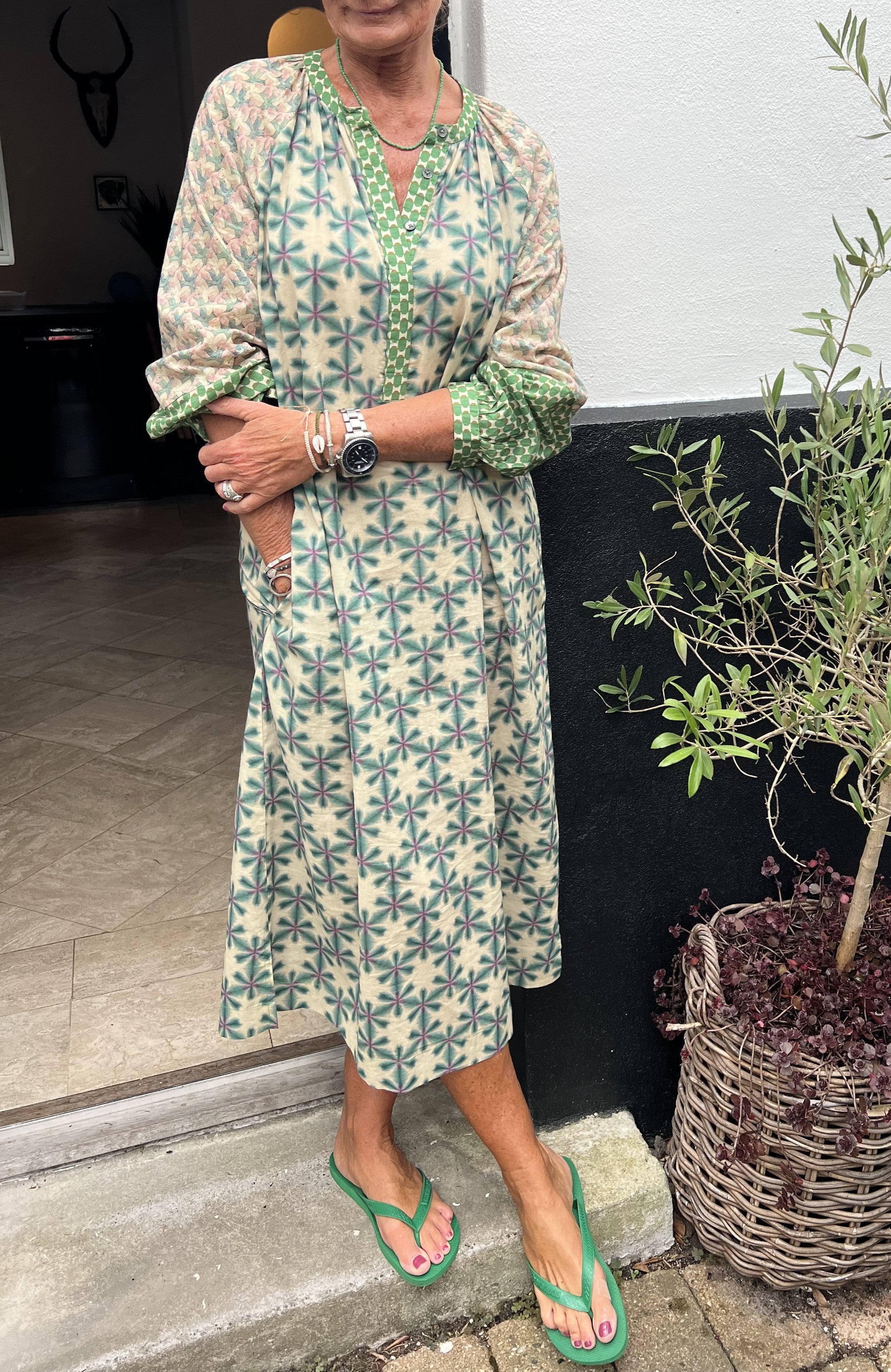 Dibs Kjole - Spring Green - Linneas Hage