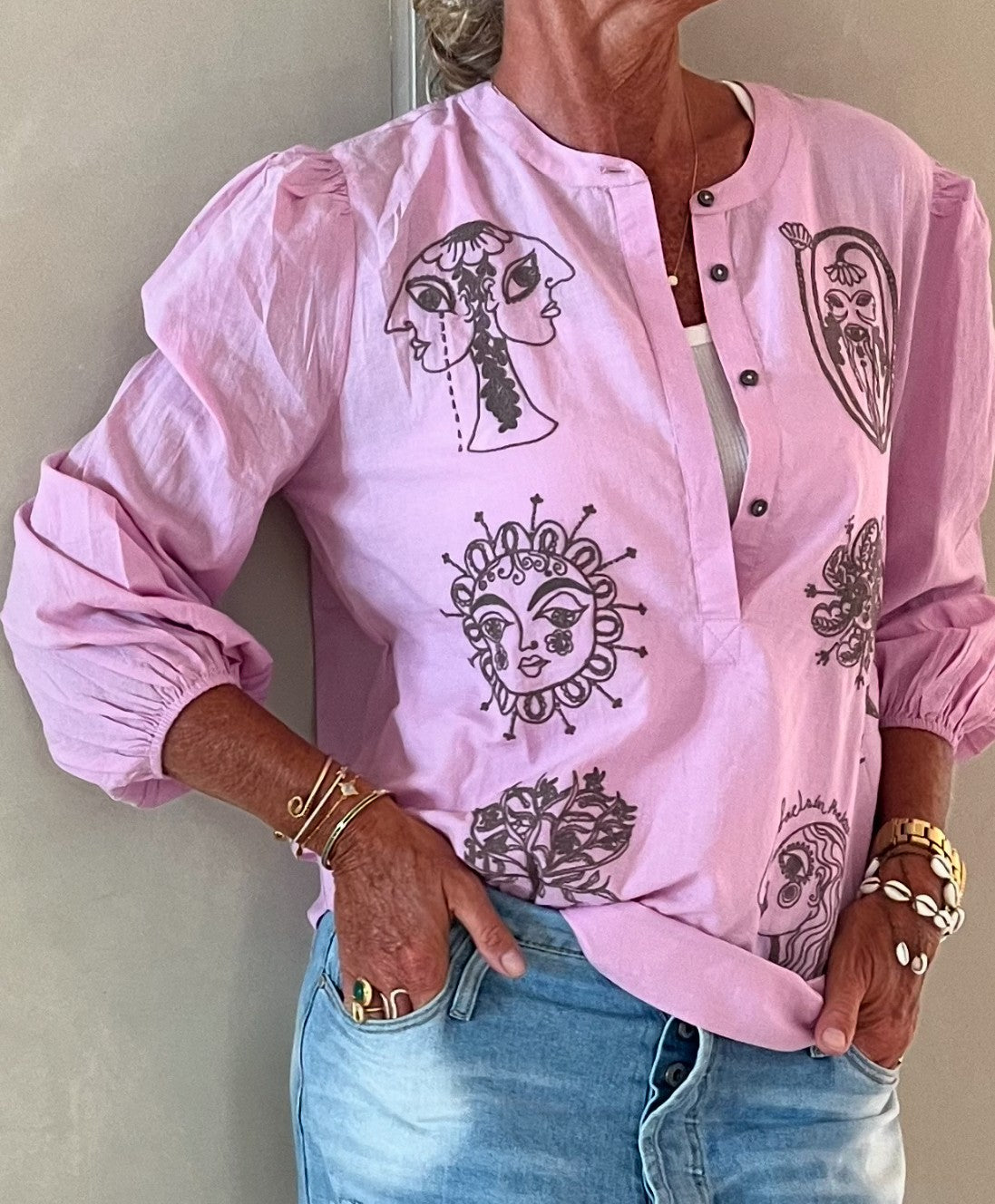 Goa Skjorte - Lavender pink - Linneas Hage