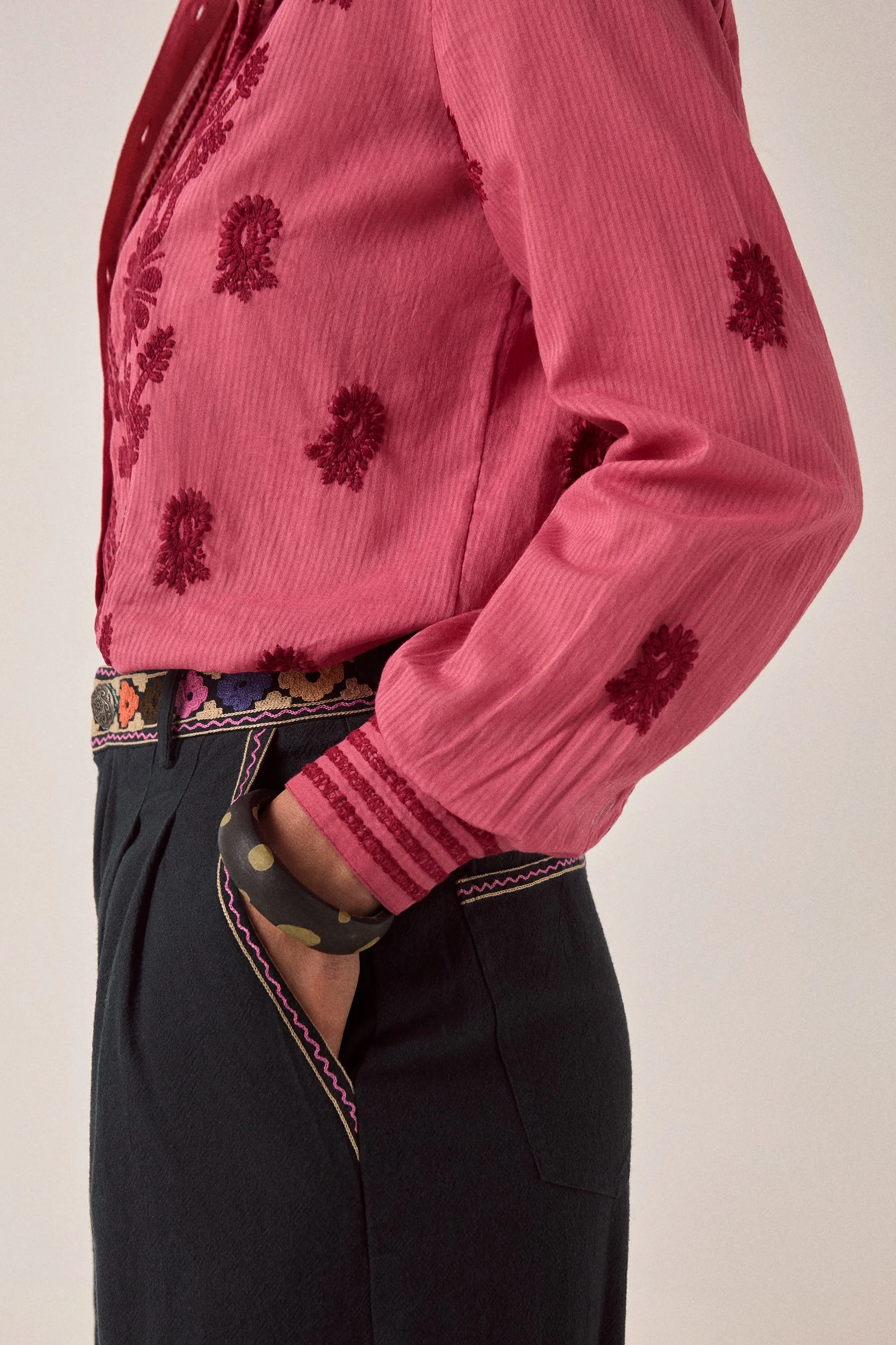Ringo Skjorte - Clavel - Framboise - Linneas Hage