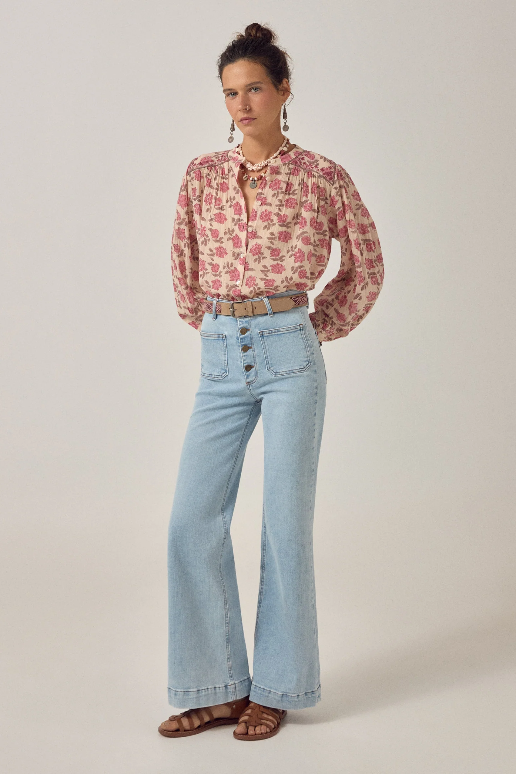 Lennox Bluse - Gordon Roses - Scottish Pink - Linneas Hage