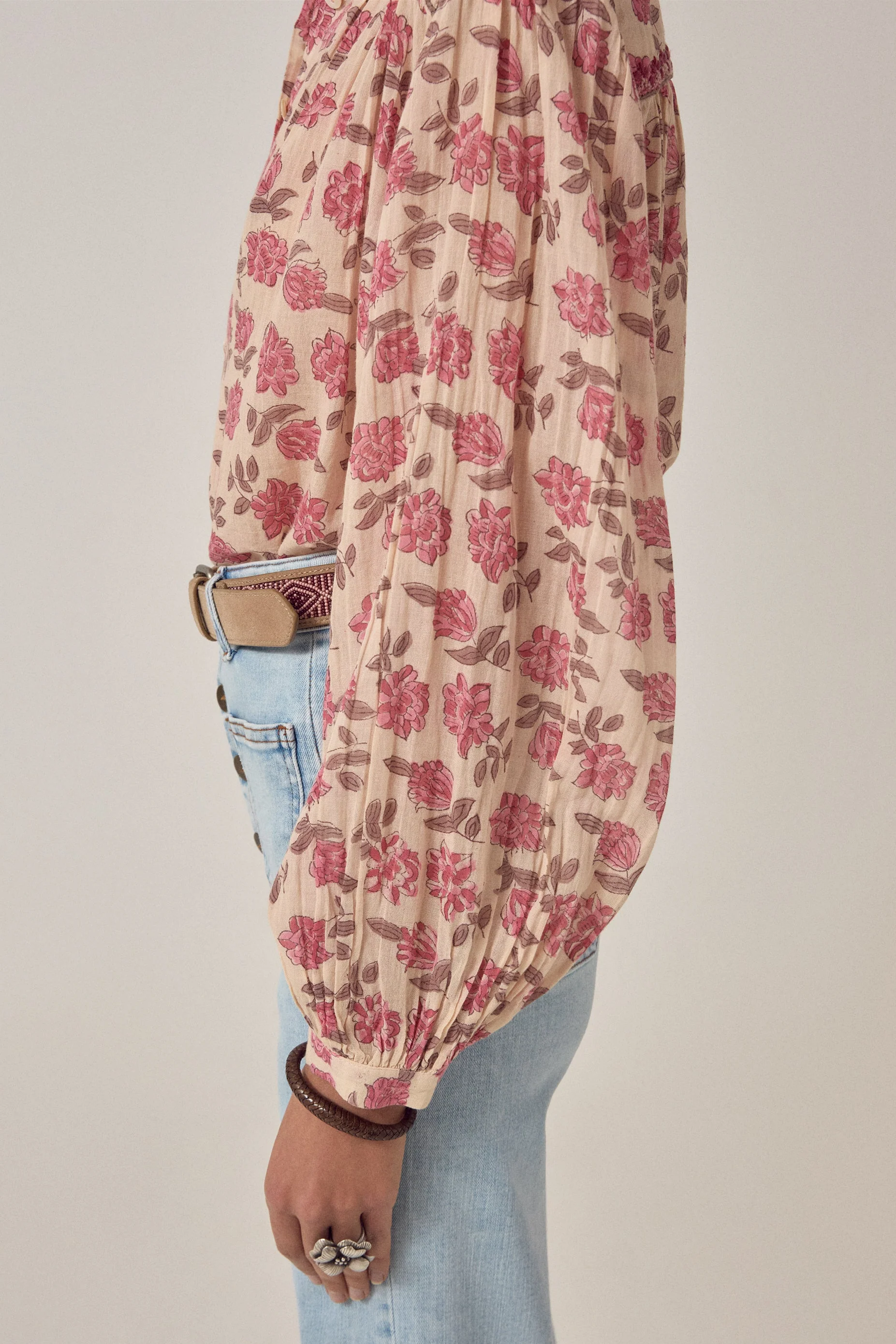 Lennox Bluse - Gordon Roses - Scottish Pink - Linneas Hage