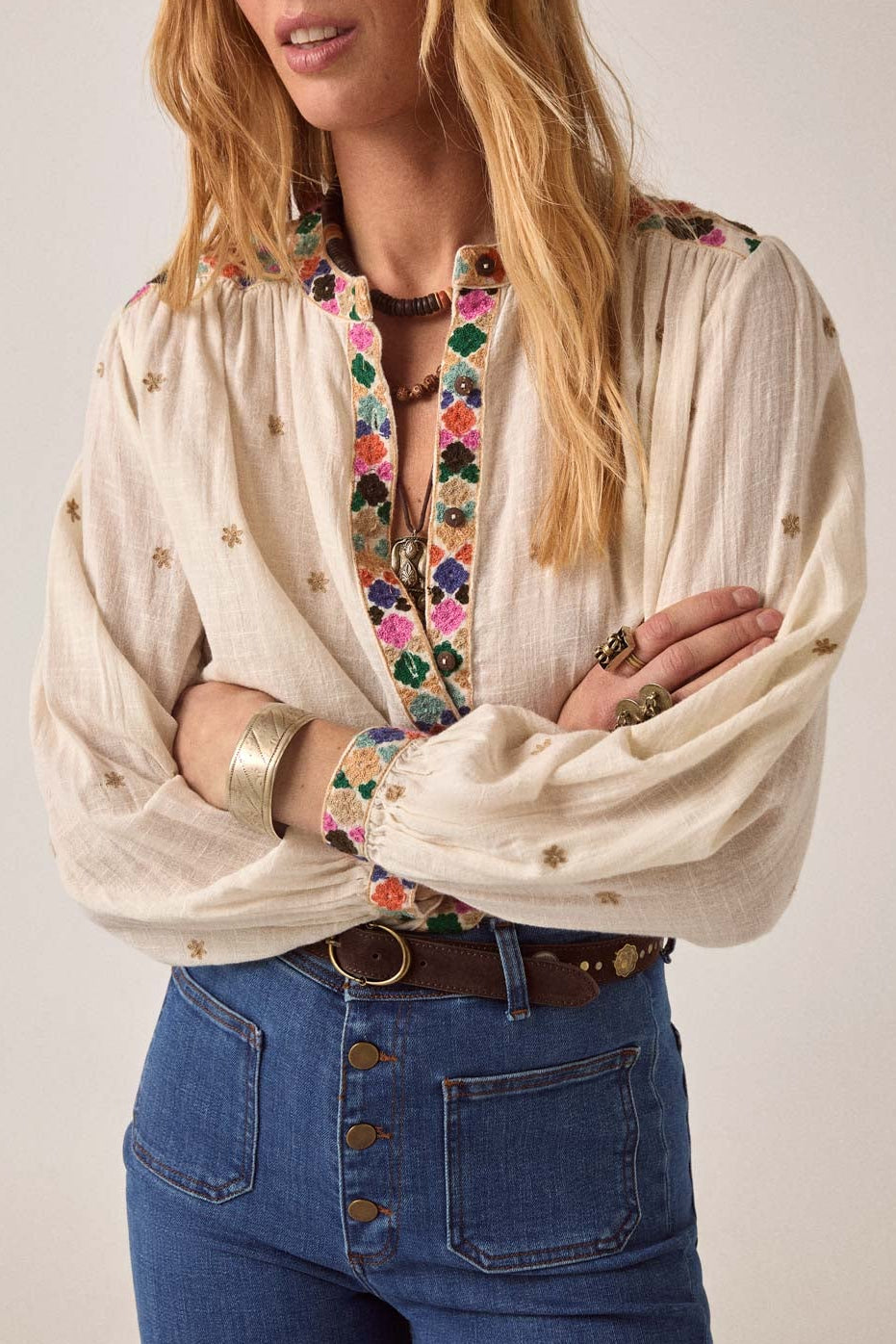 Cleo skjorte - Udaipur - Off White