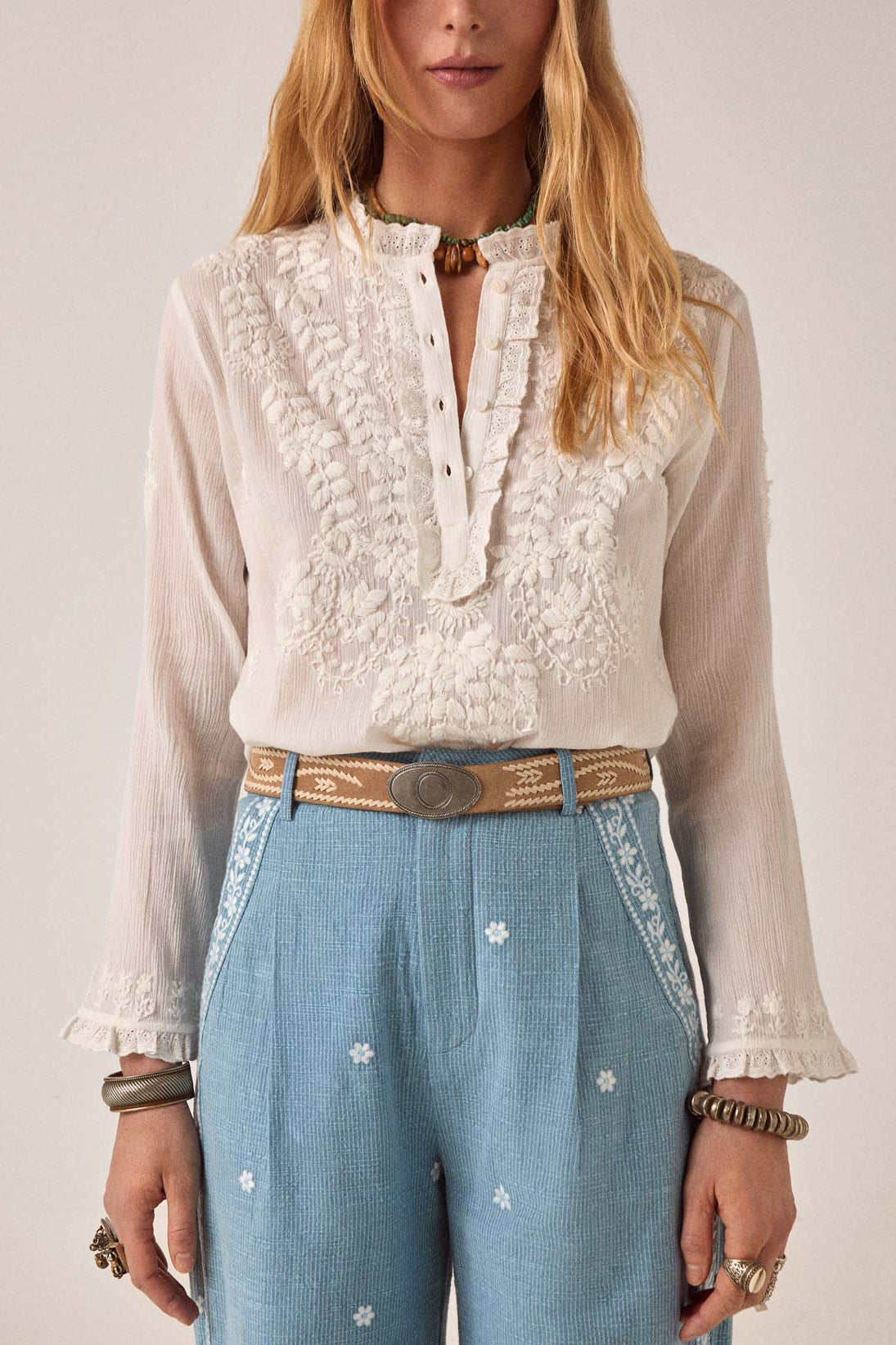 Gabriela Bluse - Bilbao - Offwhite - Linneas Hage