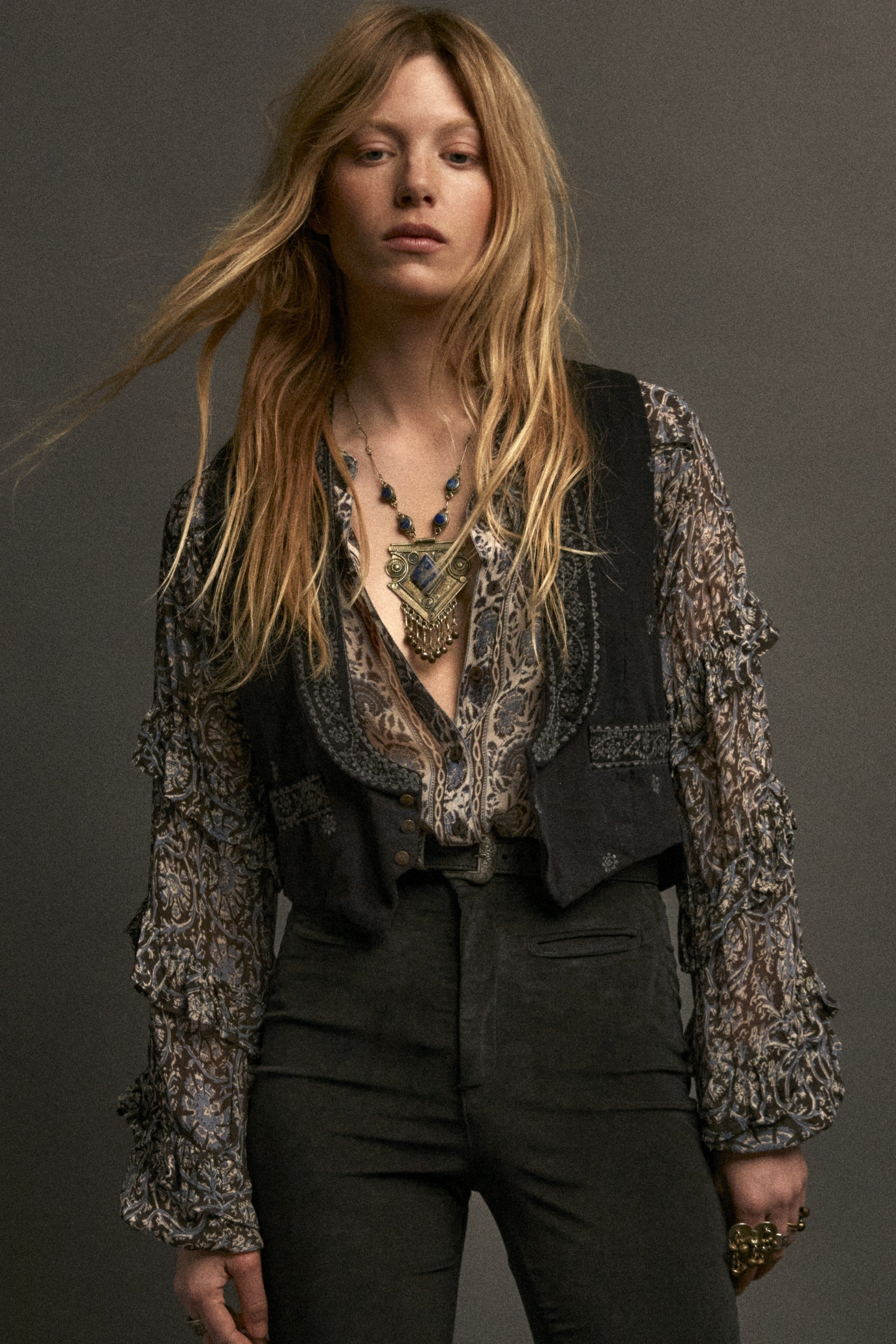 Camilla Bluse - Madurai - Blue Orchid