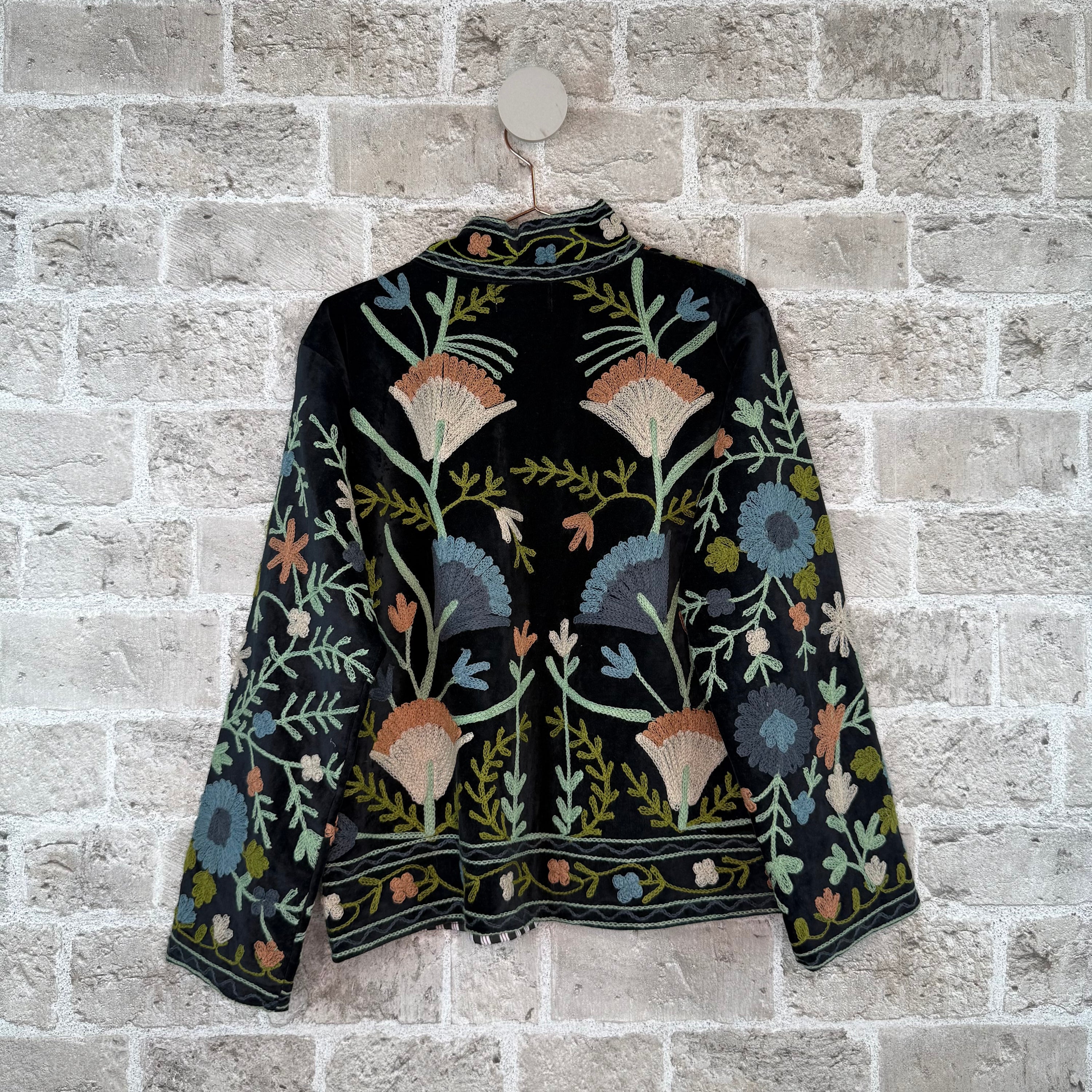 Brodert Velourjakke - Navo